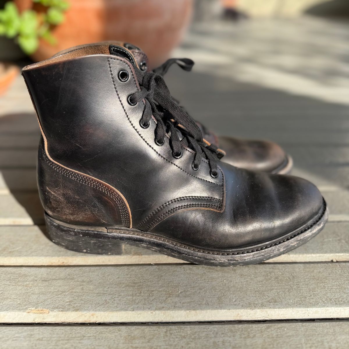 Photo by sthilburn on February 3, 2026 of the Role Club Boondockers in Handfinished CXL Horsehide.