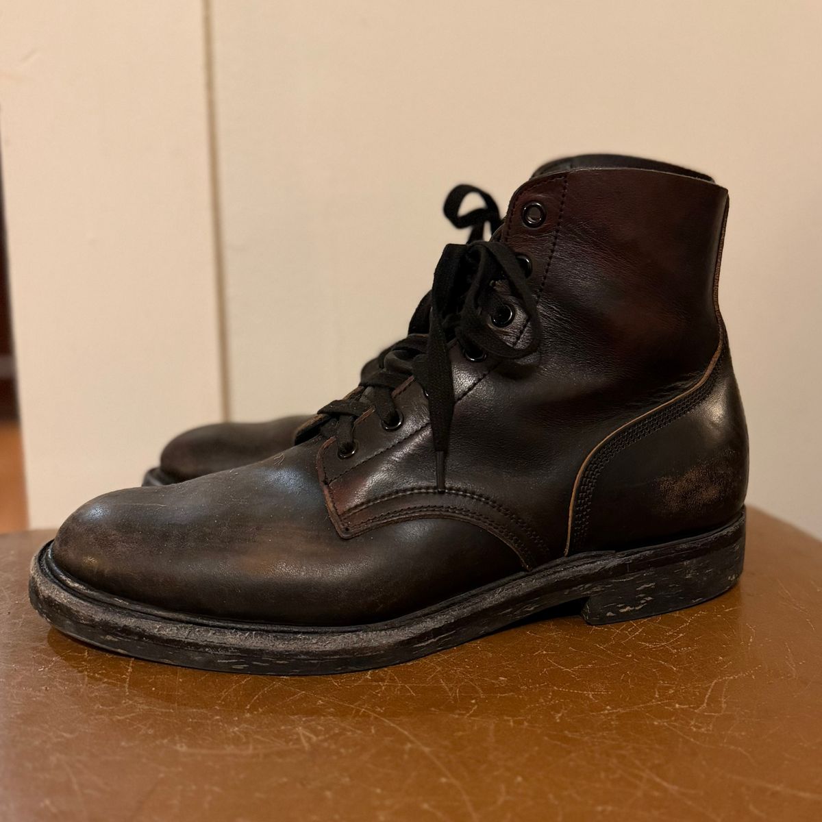 Photo by sthilburn on March 6, 2026 of the Role Club Boondockers in Handfinished CXL Horsehide.