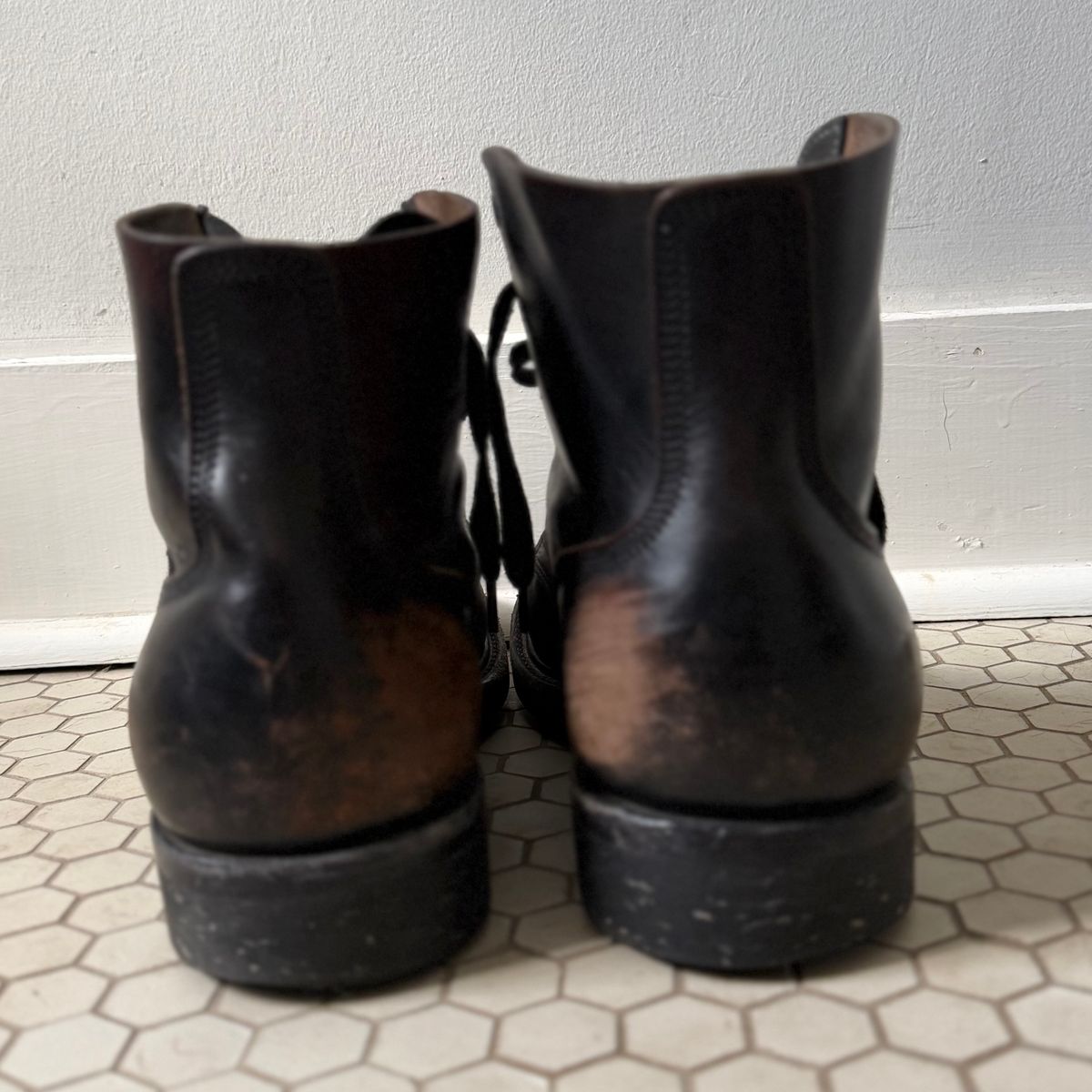 Photo by sthilburn on April 1, 2026 of the Role Club Boondockers in Handfinished CXL Horsehide.