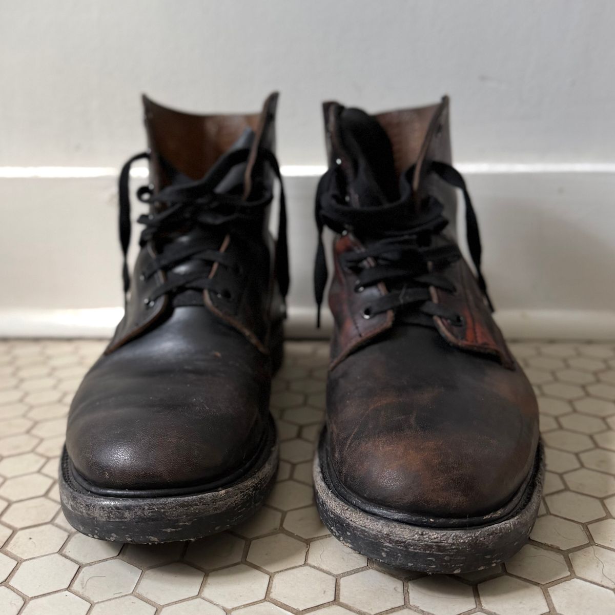 Photo by sthilburn on April 1, 2026 of the Role Club Boondockers in Handfinished CXL Horsehide.