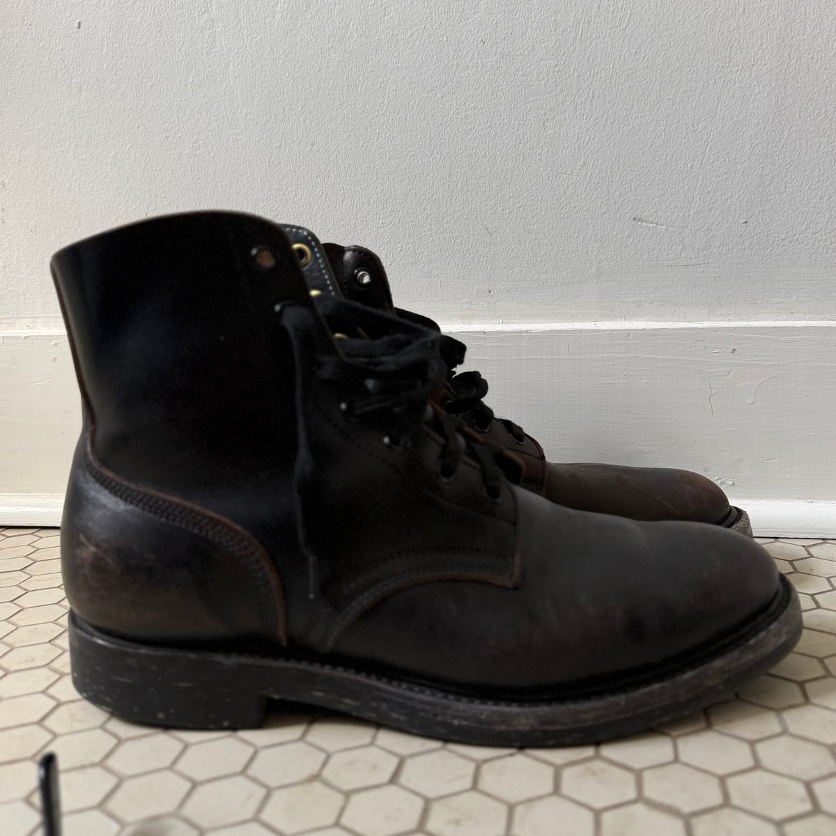 Photo by sthilburn on April 1, 2026 of the Role Club Boondockers in Handfinished CXL Horsehide.