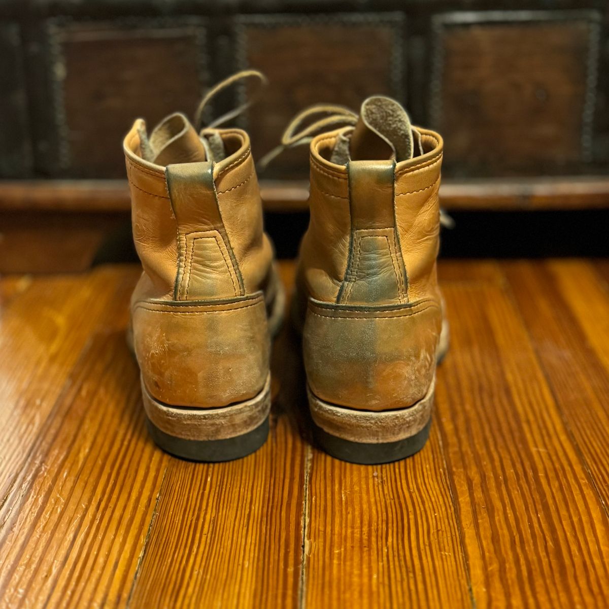 Photo by sthilburn on December 4, 2024 of the Wesco Wesco/x S&S Day Breaker in Horween Natural Essex.