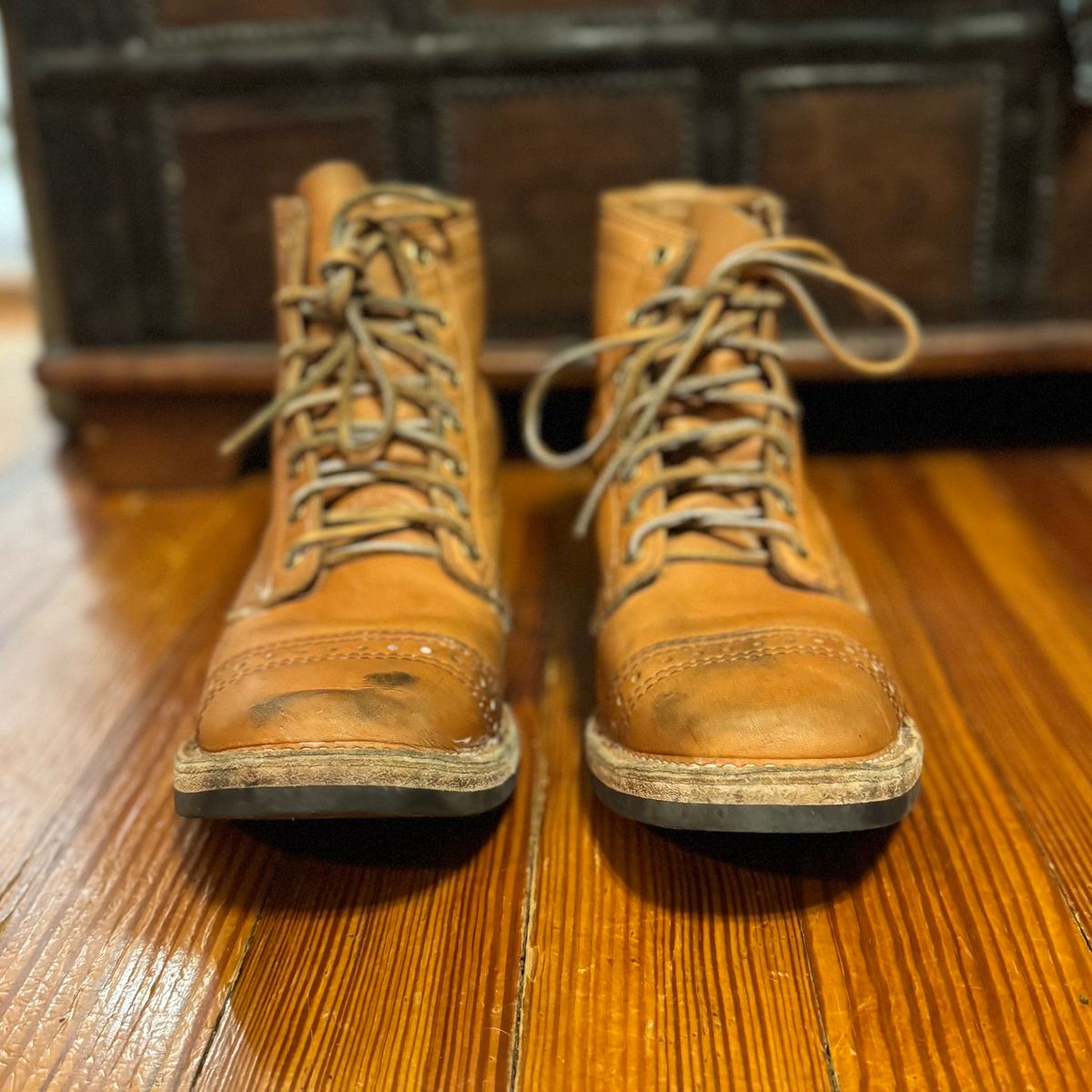 Photo by sthilburn on January 6, 2025 of the Wesco Wesco/x S&S Day Breaker in Horween Natural Essex.