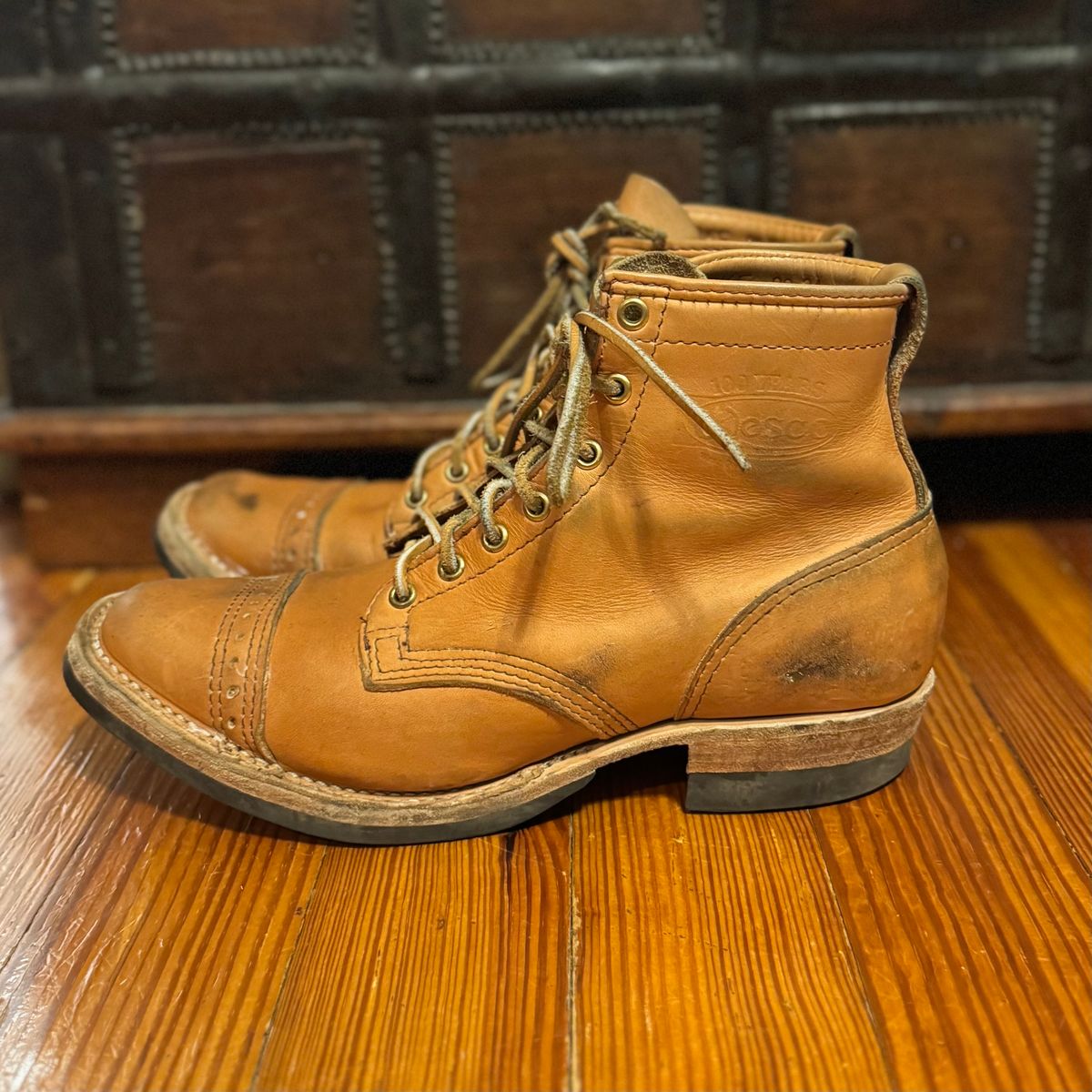 Photo by sthilburn on January 6, 2025 of the Wesco Wesco/x S&S Day Breaker in Horween Natural Essex.