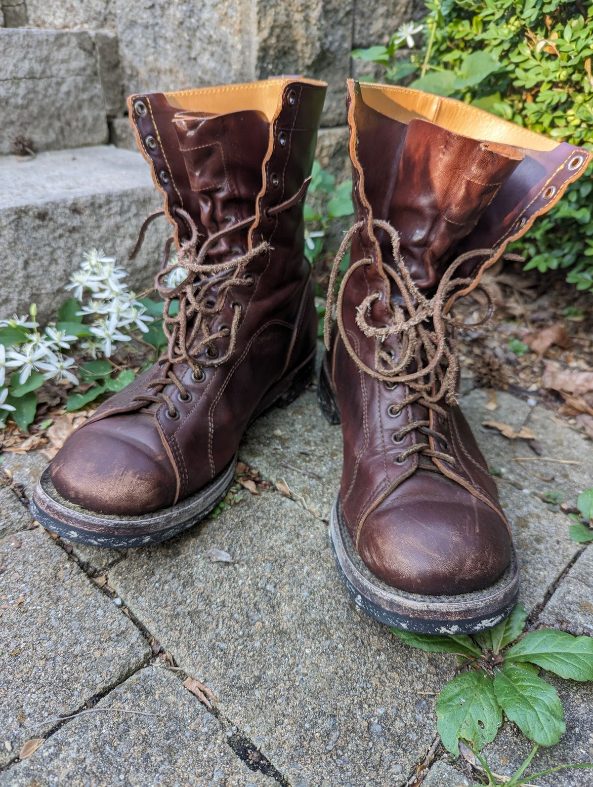 Photo by clefke on September 13, 2023 of the Eastman Leather Raider Boots in Walnut Horsehide.