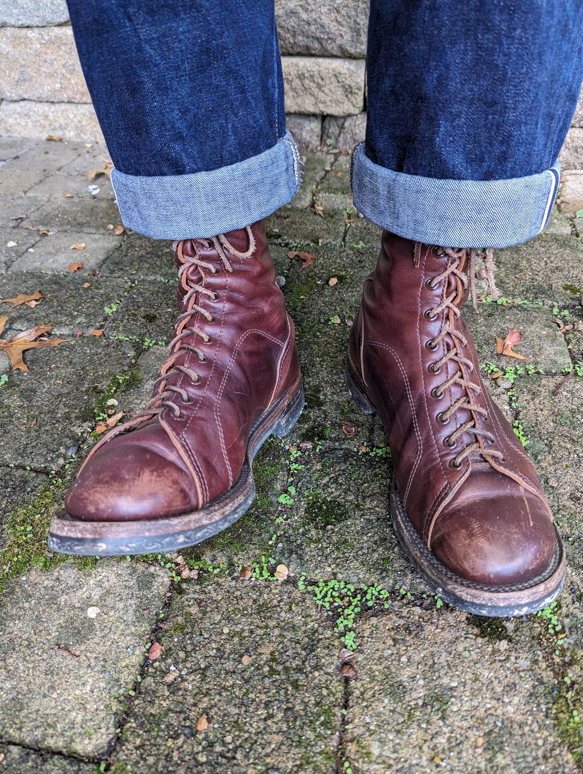 Photo by clefke on October 6, 2023 of the Eastman Leather Raider Boots in Walnut Horsehide.