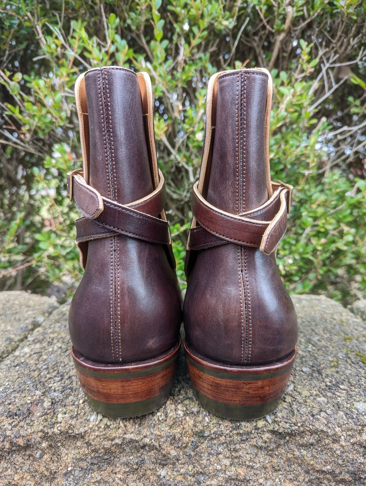 Photo by clefke on November 13, 2022 of the Benzein Jodhpur Boots in Maryam Brown Horsebutt.