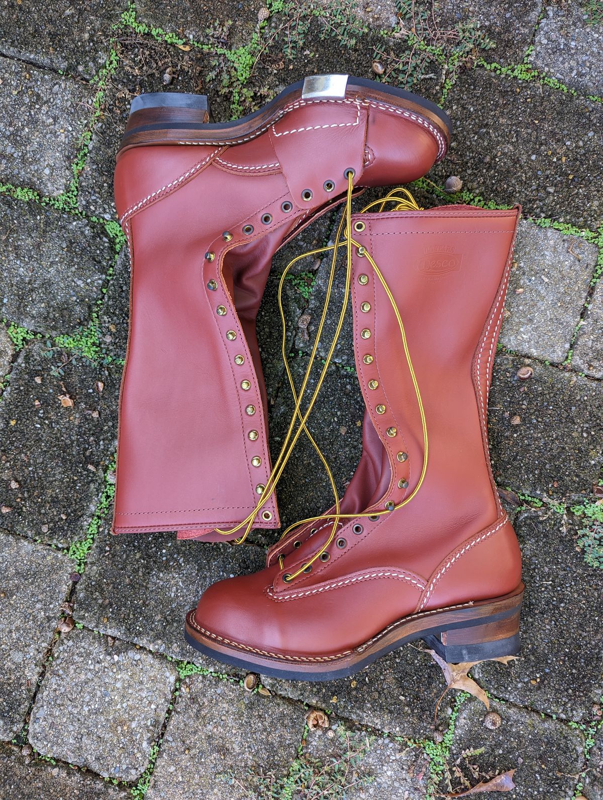 Photo by clefke on October 6, 2023 of the Wesco Highliner in Seidel Redwood Oil Tan.