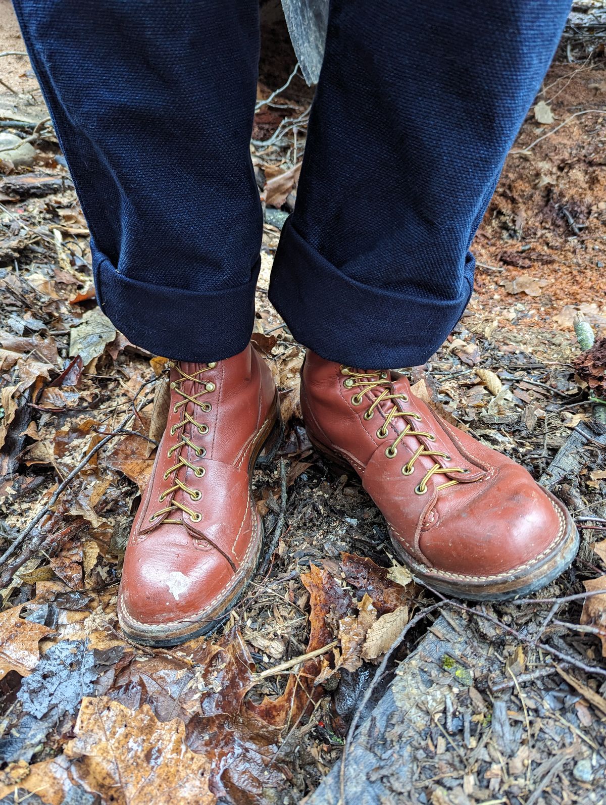 Photo by clefke on January 29, 2024 of the Wesco Highliner in Seidel Redwood Oil Tan.