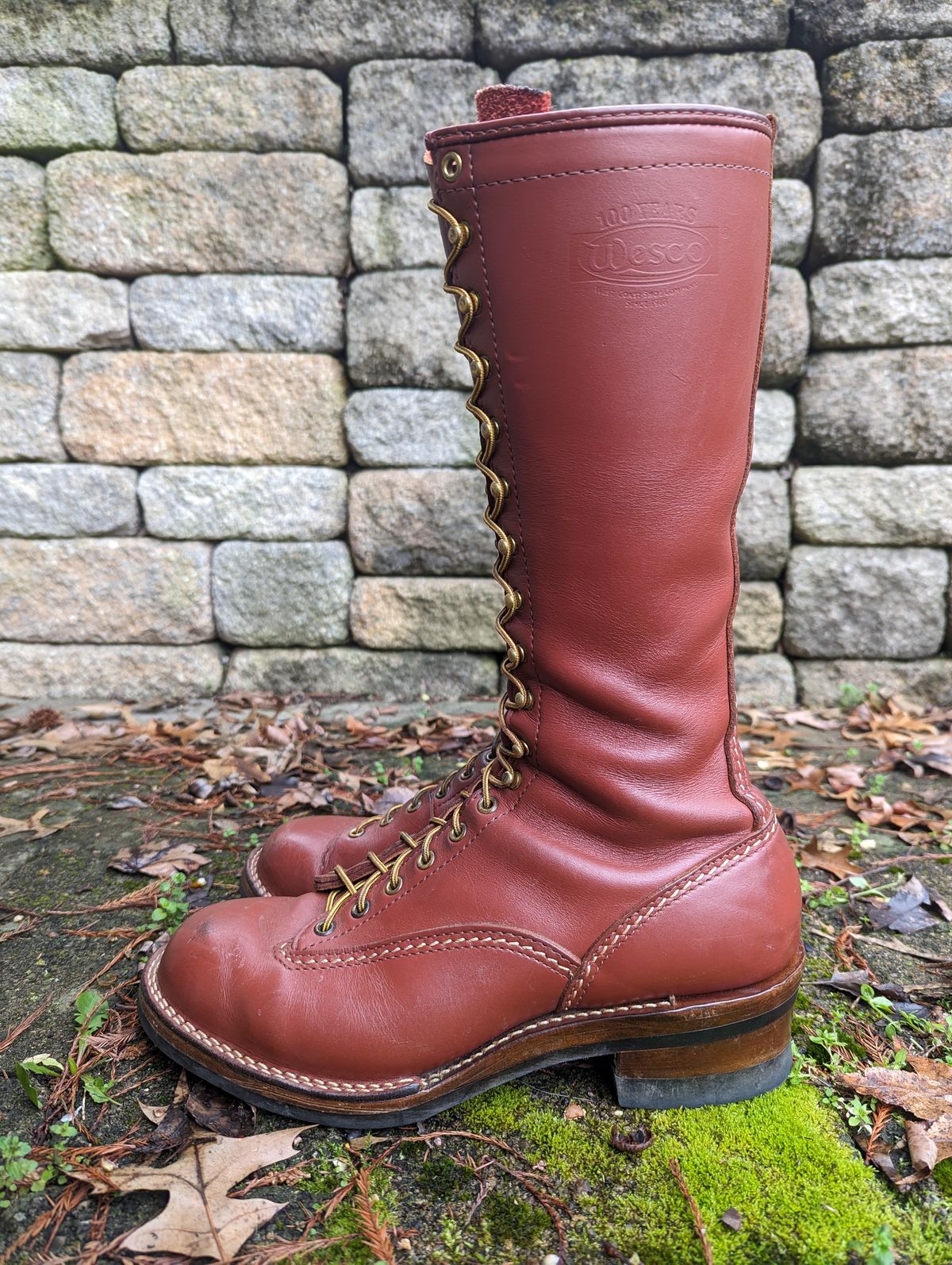 Photo by clefke on April 5, 2024 of the Wesco Highliner in Seidel Redwood Oil Tan.