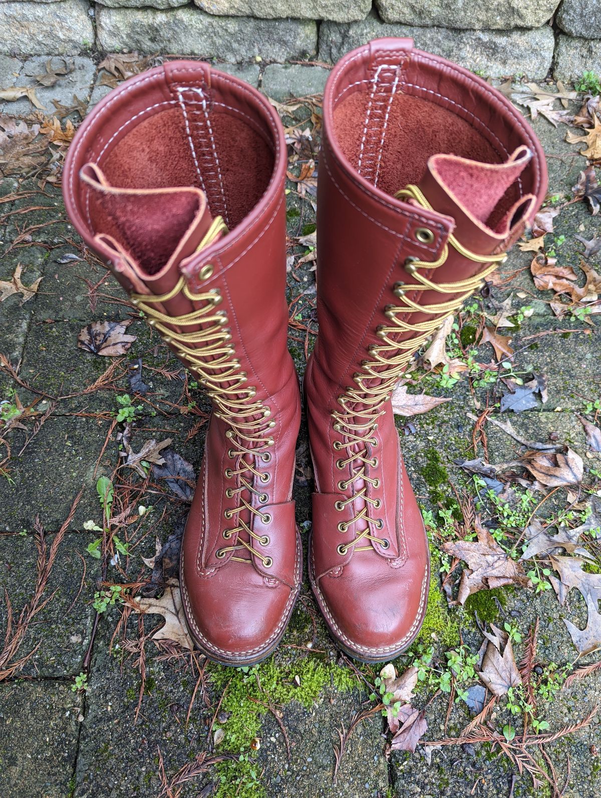Photo by clefke on April 5, 2024 of the Wesco Highliner in Seidel Redwood Oil Tan.