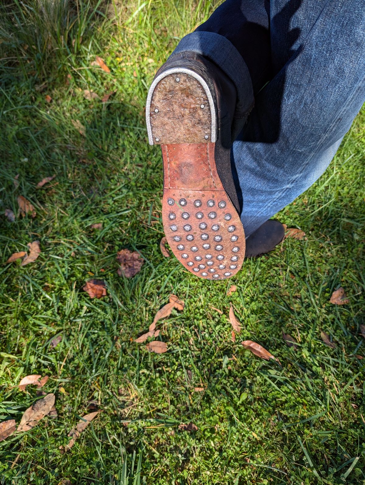 Photo by clefke on October 26, 2024 of the At The Front Jackboots in Natural Chrome Re-Tan & Natural Chrome Re-Tan Rough Out.