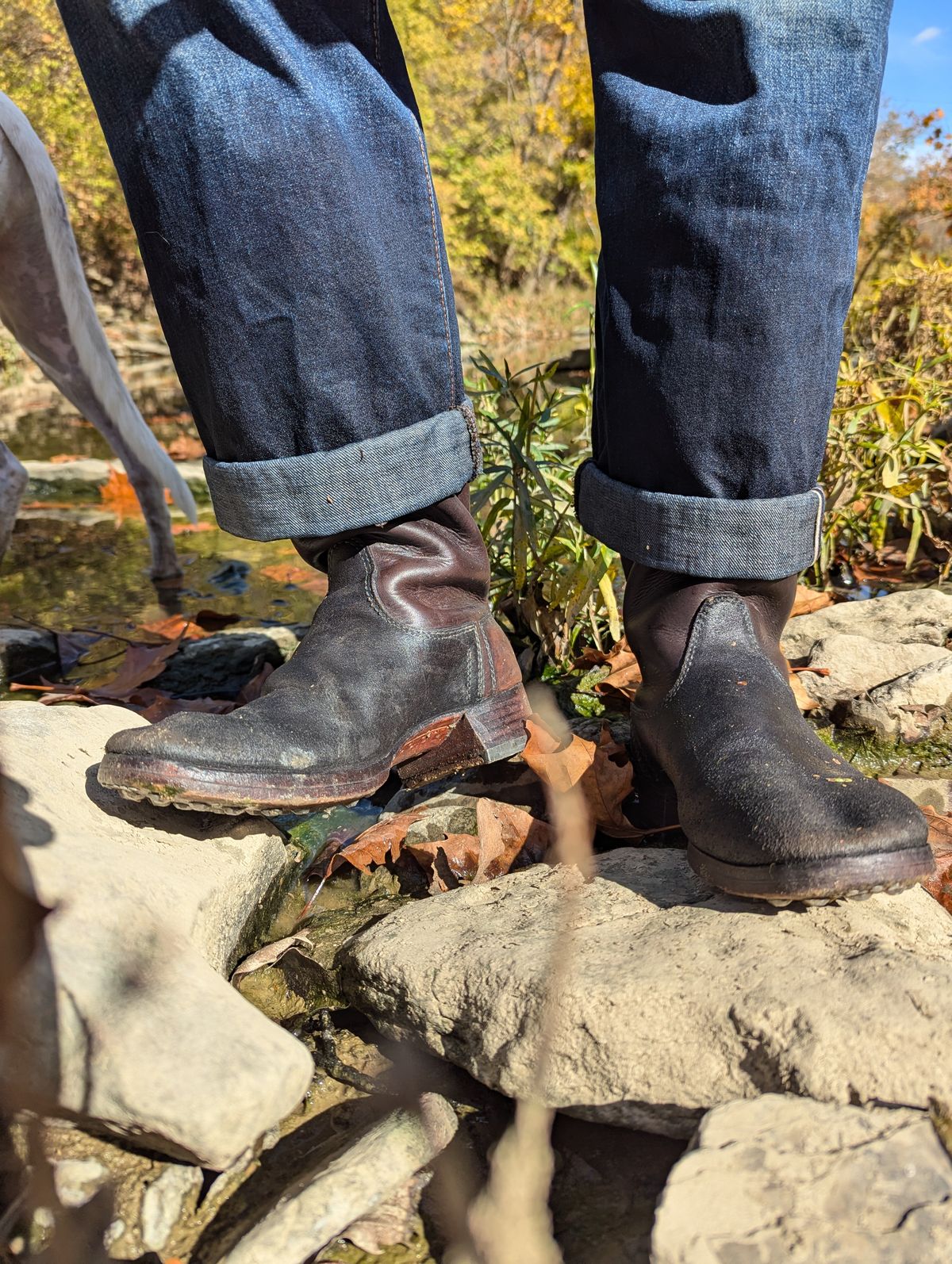 Photo by clefke on October 26, 2024 of the At The Front Jackboots in Natural Chrome Re-Tan & Natural Chrome Re-Tan Rough Out.