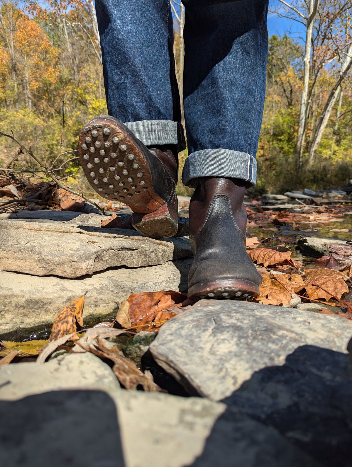 Photo by clefke on October 26, 2024 of the At The Front Jackboots in Natural Chrome Re-Tan & Natural Chrome Re-Tan Rough Out.
