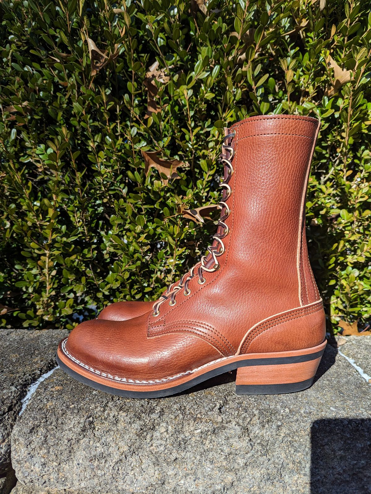 Photo by clefke on January 14, 2024 of the Nicks MTO in Wickett & Craig Medium Brown Milled Traditional Harness.