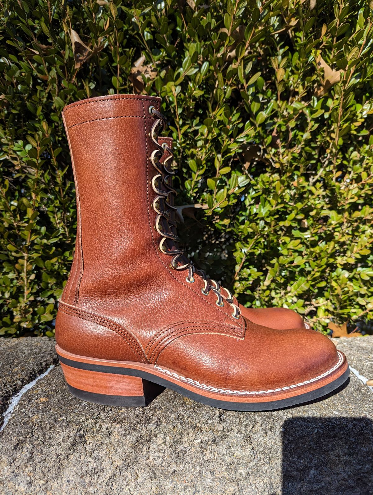 Photo by clefke on January 14, 2024 of the Nicks MTO in Wickett & Craig Medium Brown Milled Traditional Harness.