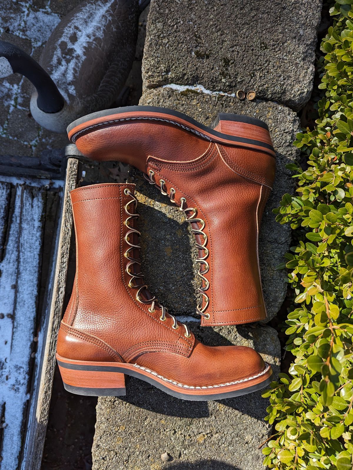 Photo by clefke on January 14, 2024 of the Nicks MTO in Wickett & Craig Medium Brown Milled Traditional Harness.