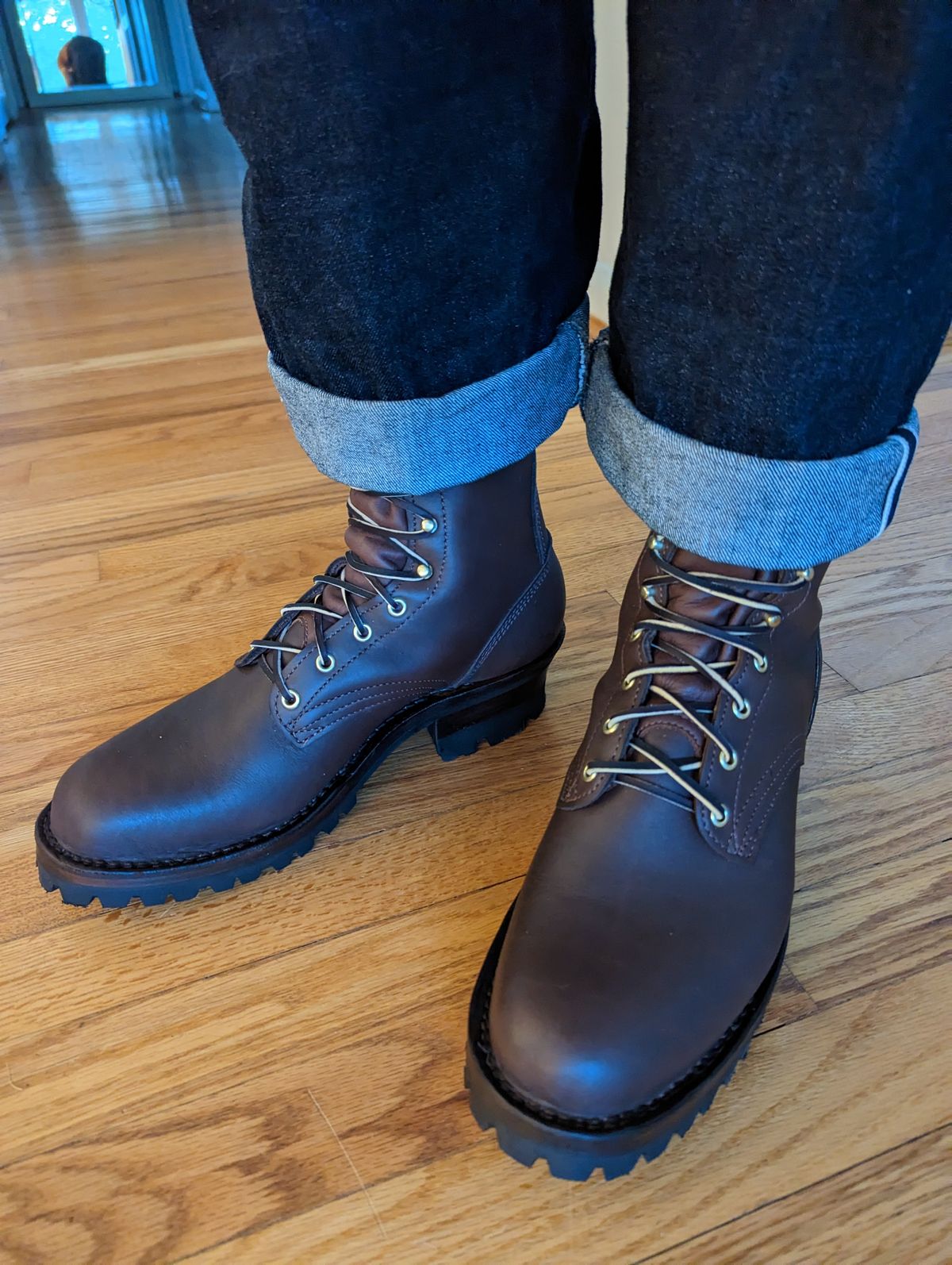 Photo by clefke on April 30, 2023 of the Frank's Boots The Patriot in Seidel Walnut Oil Tan.