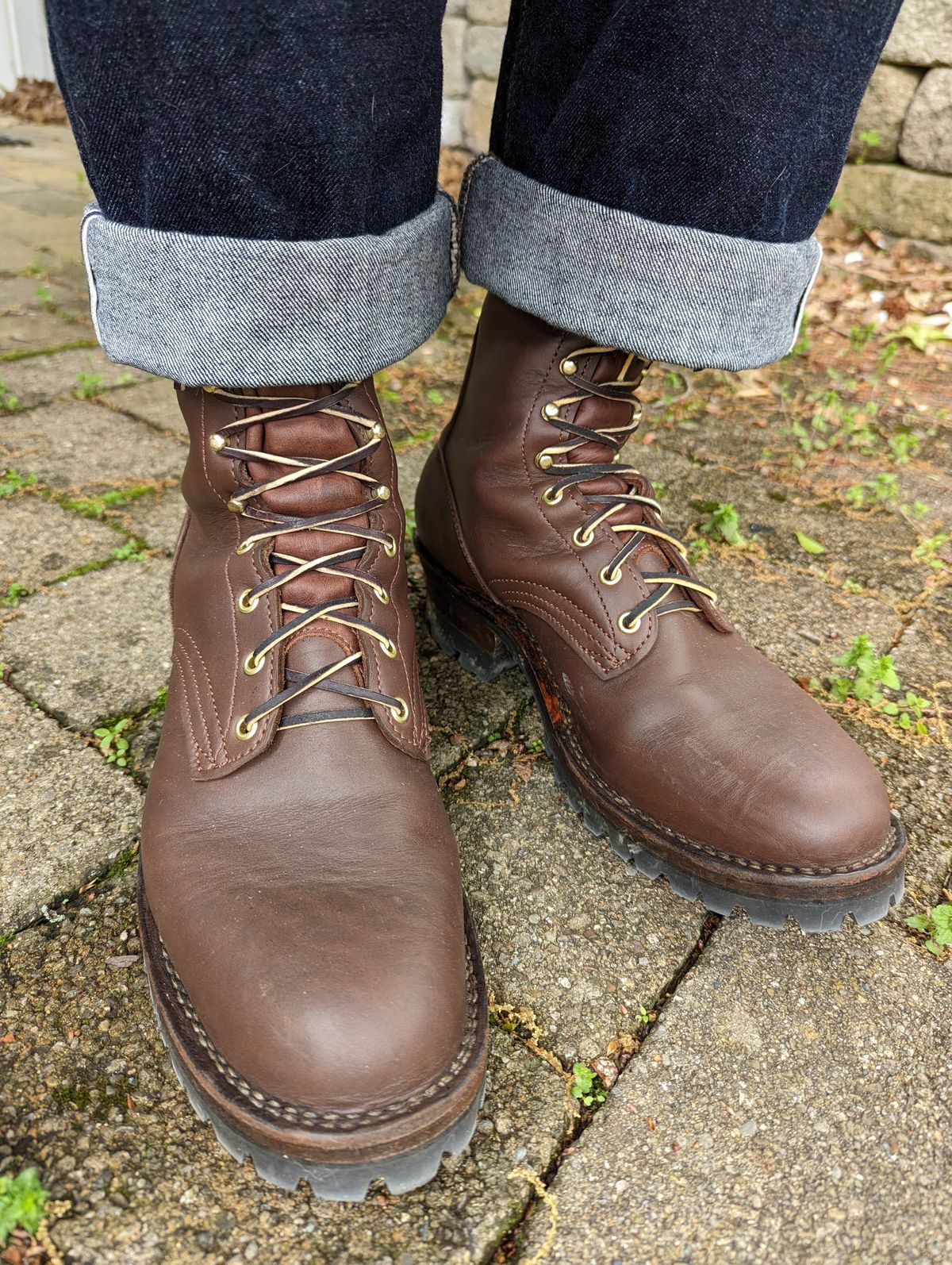 Photo by clefke on May 2, 2023 of the Frank's Boots The Patriot in Seidel Walnut Oil Tan.