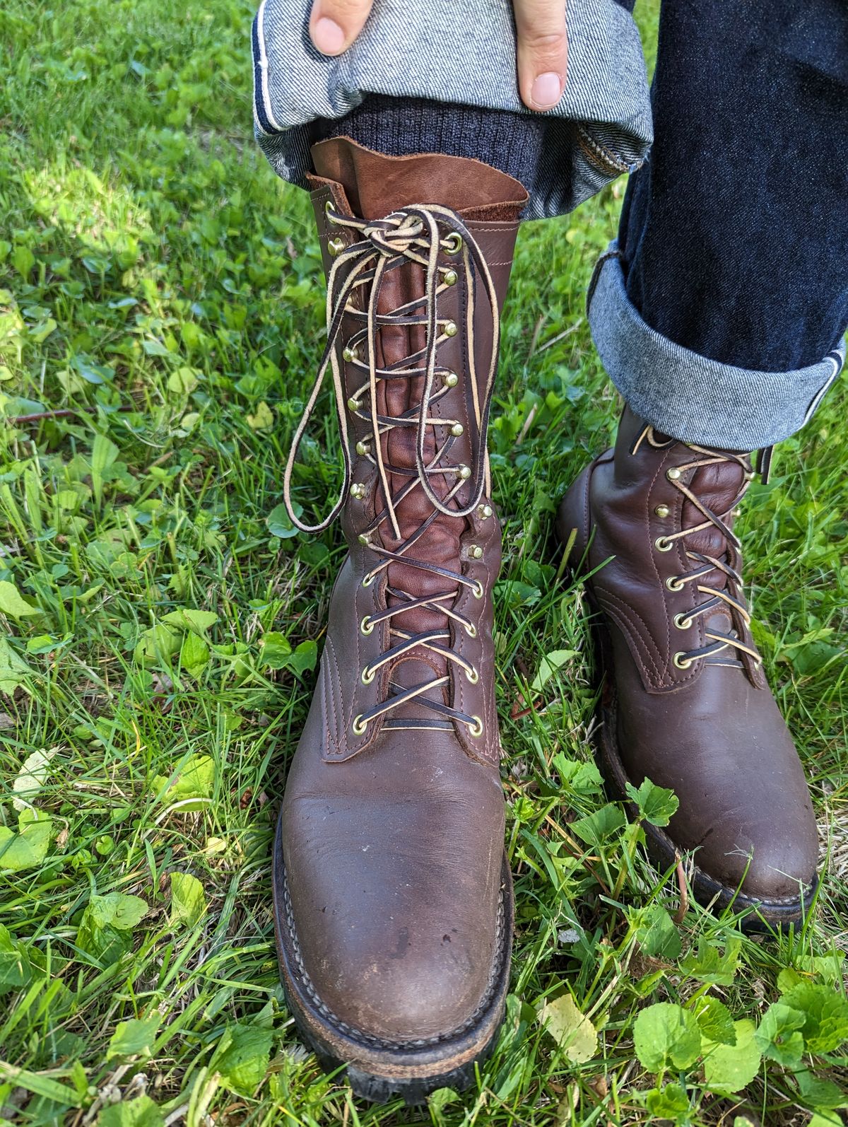 Photo by clefke on May 13, 2023 of the Frank's Boots The Patriot in Seidel Walnut Oil Tan.