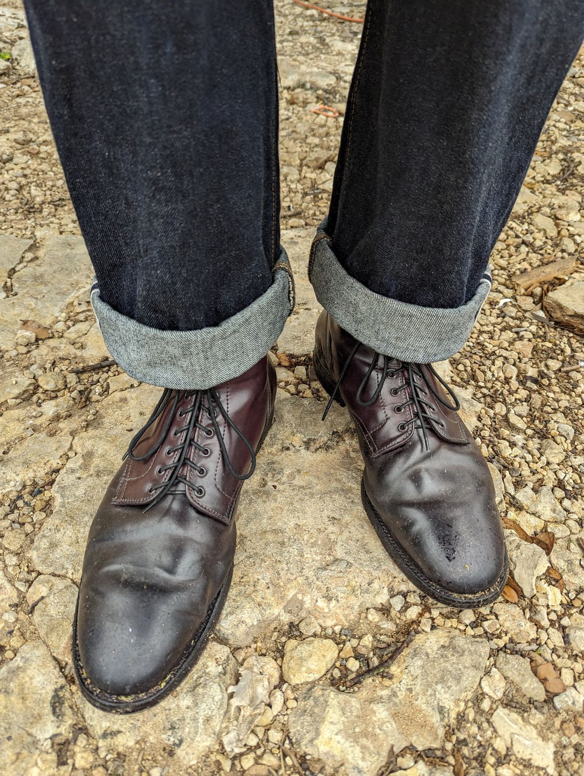 Photo by clefke on April 25, 2023 of the Alden Plain Toe Boot in Horween Color 8 Shell Cordovan.
