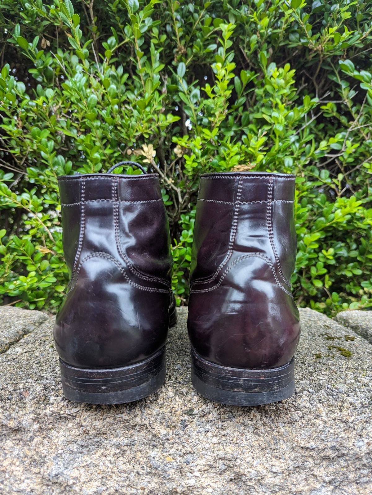 Photo by clefke on July 2, 2023 of the Alden Plain Toe Boot in Horween Color 8 Shell Cordovan.