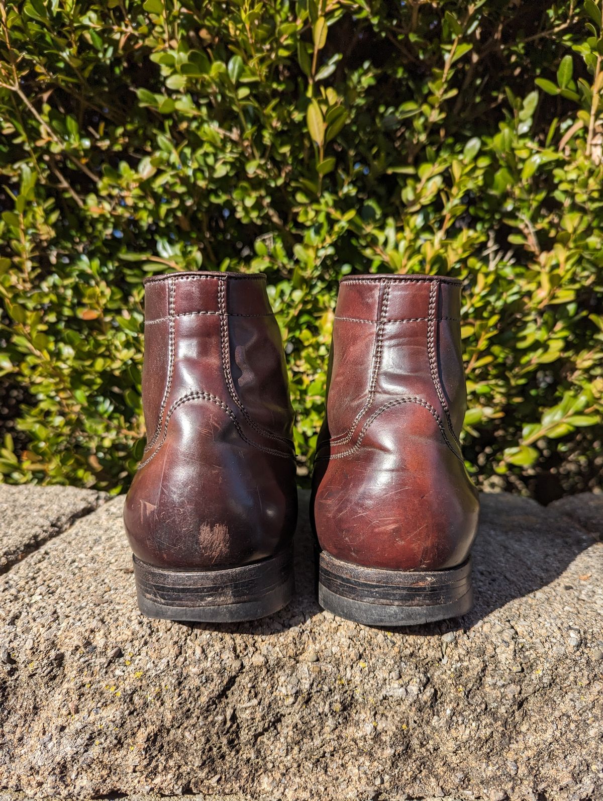 Photo by clefke on February 6, 2024 of the Alden Plain Toe Boot in Horween Color 8 Shell Cordovan.