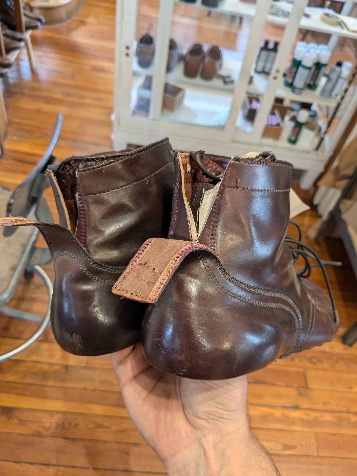 Photo by clefke on July 16, 2024 of the Alden Plain Toe Boot in Horween Color 8 Shell Cordovan.