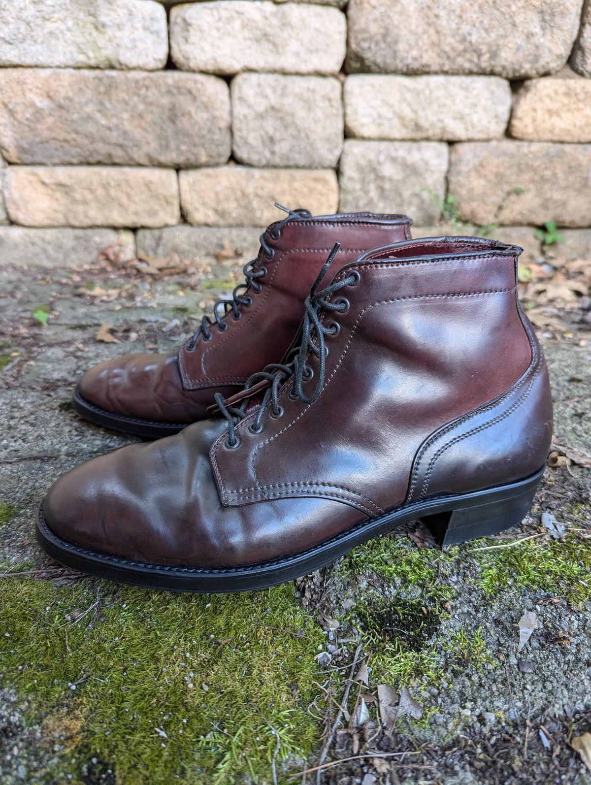Photo by clefke on August 7, 2024 of the Alden Plain Toe Boot in Horween Color 8 Shell Cordovan.