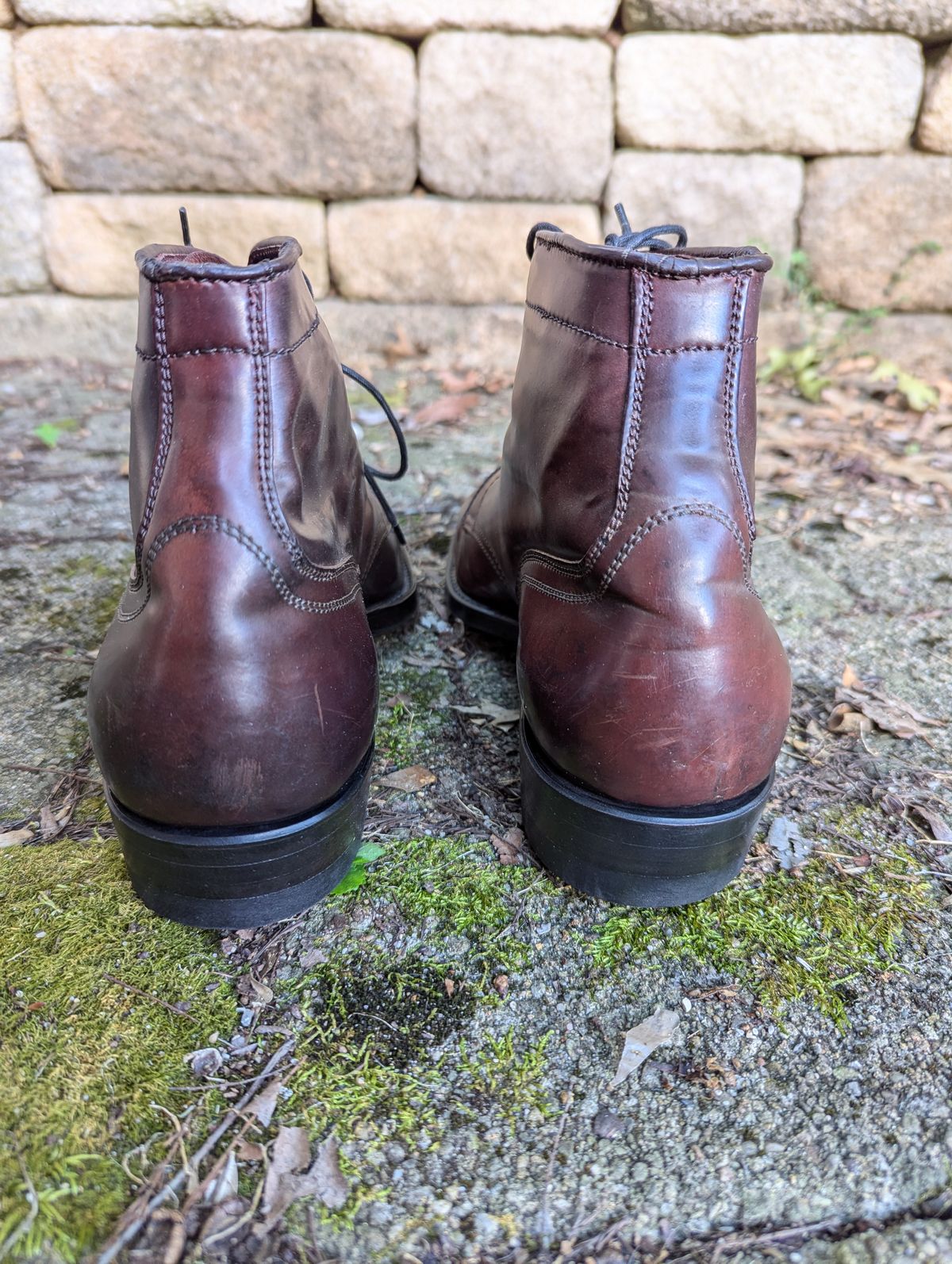 Photo by clefke on August 7, 2024 of the Alden Plain Toe Boot in Horween Color 8 Shell Cordovan.