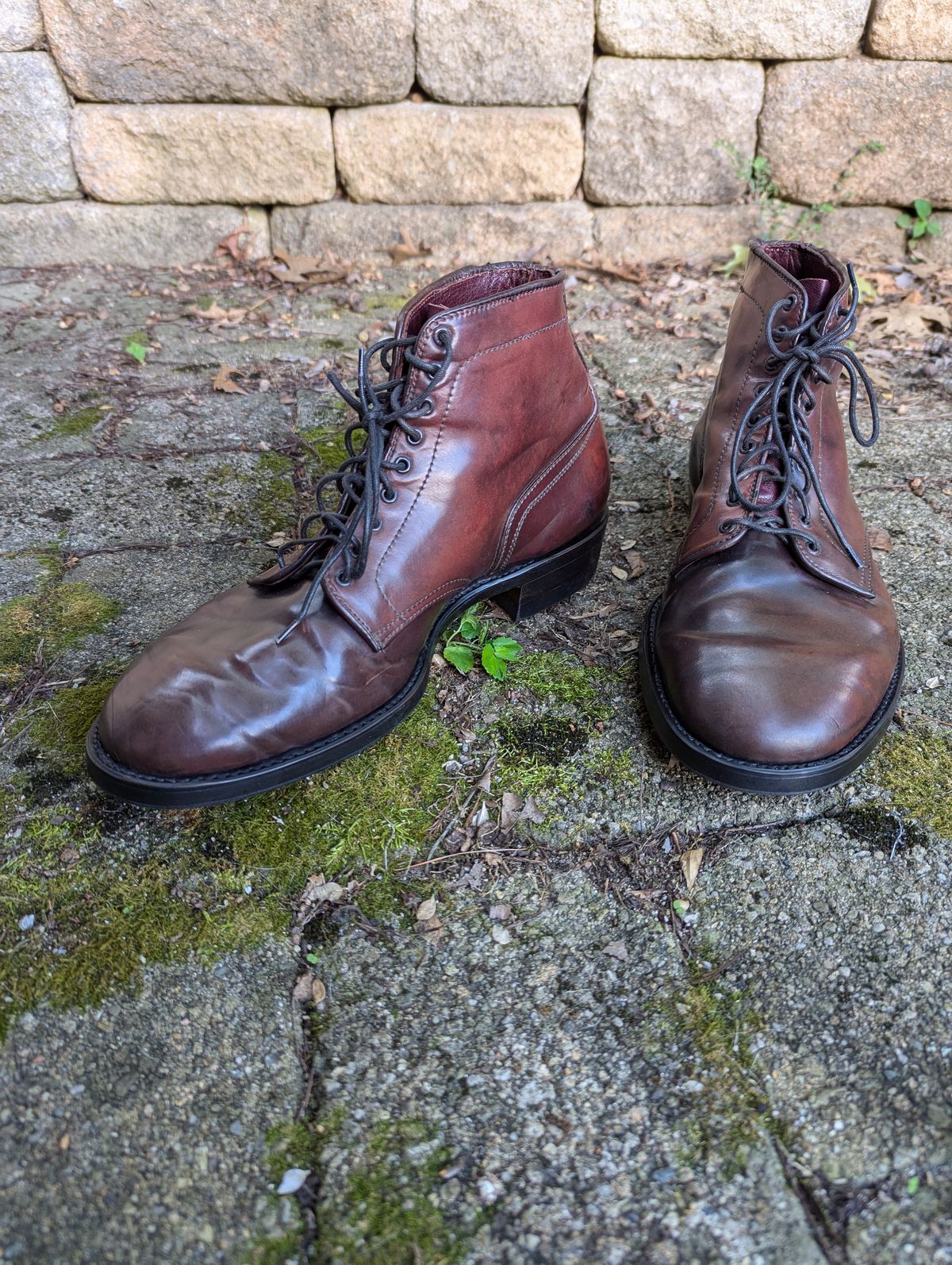 Photo by clefke on August 7, 2024 of the Alden Plain Toe Boot in Horween Color 8 Shell Cordovan.