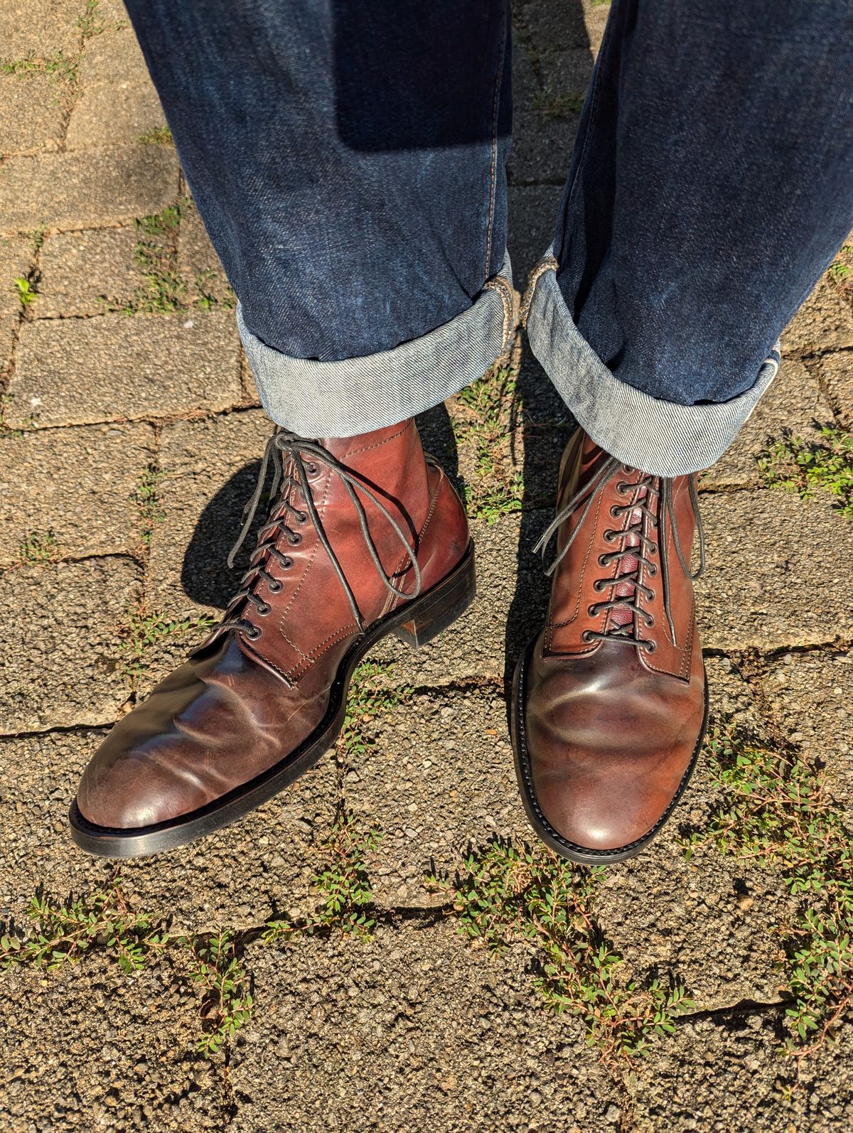 Photo by clefke on August 7, 2024 of the Alden Plain Toe Boot in Horween Color 8 Shell Cordovan.