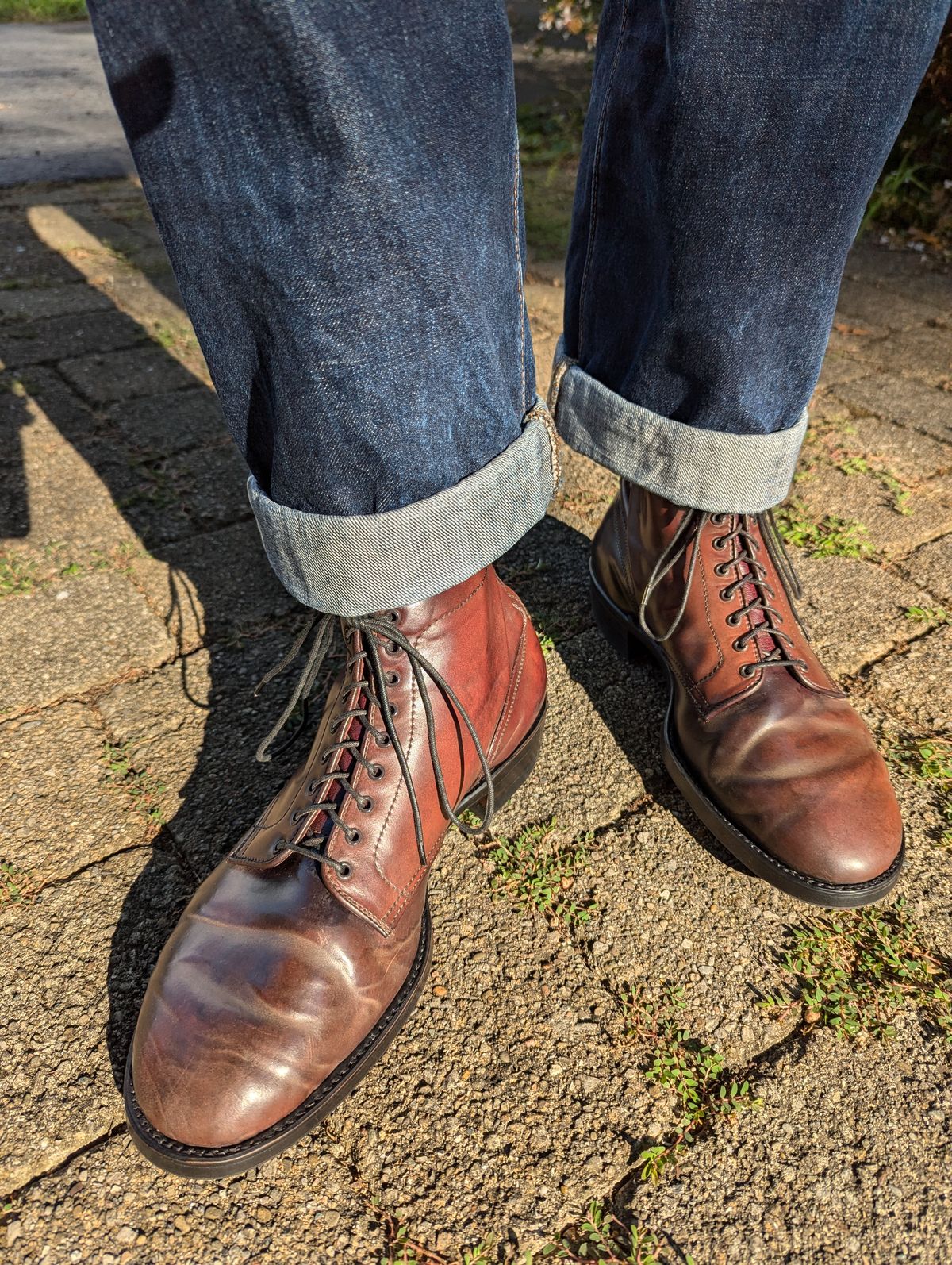 Photo by clefke on August 7, 2024 of the Alden Plain Toe Boot in Horween Color 8 Shell Cordovan.