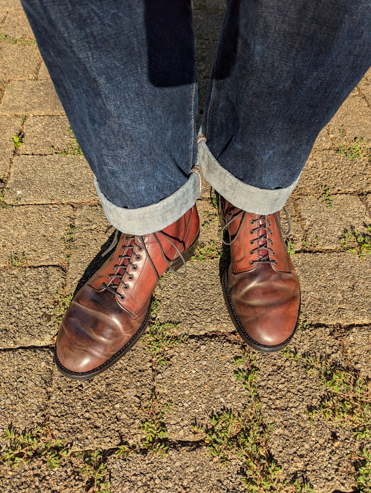 Photo by clefke on August 7, 2024 of the Alden Plain Toe Boot in Horween Color 8 Shell Cordovan.