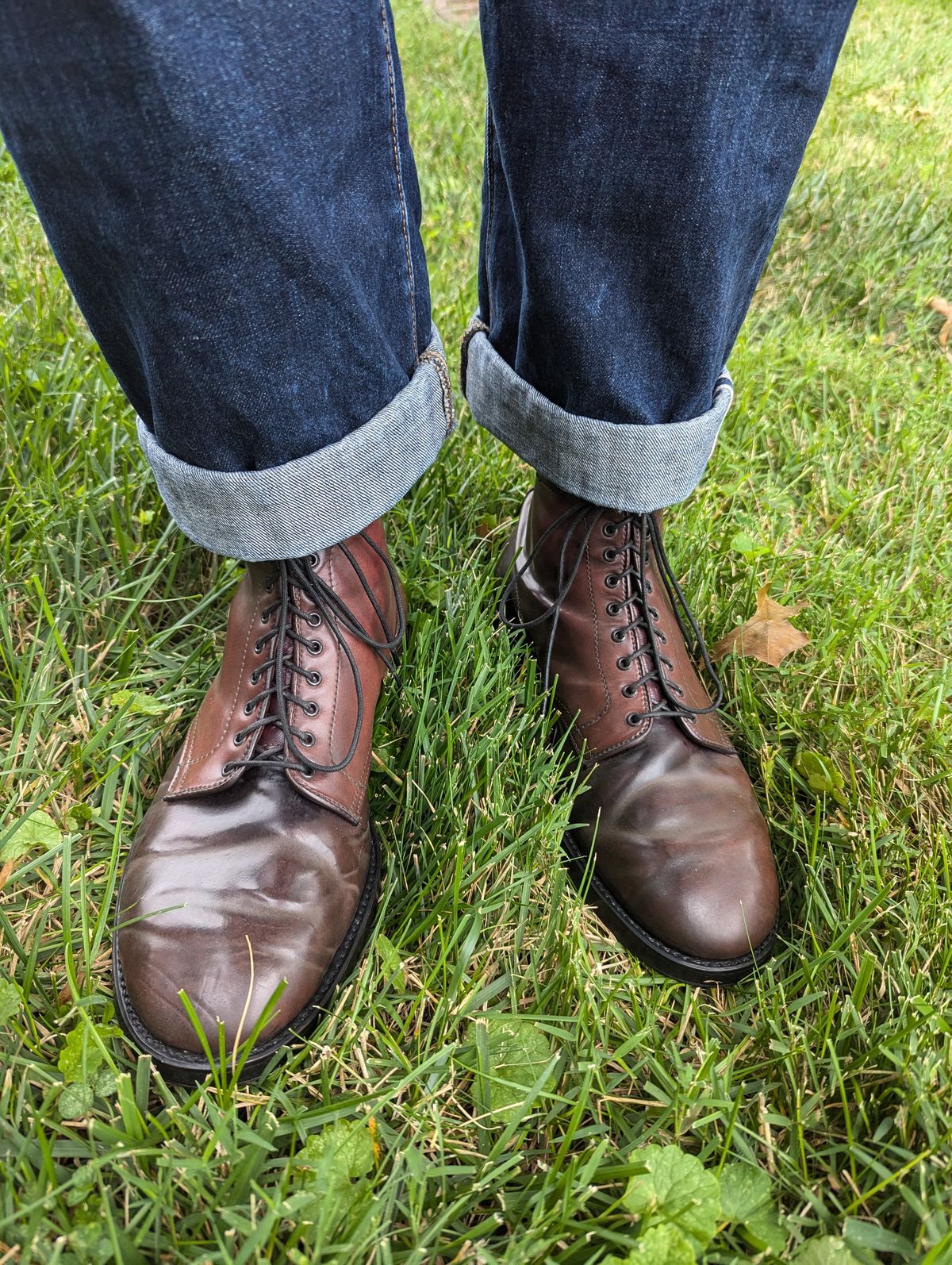 Photo by clefke on August 8, 2024 of the Alden Plain Toe Boot in Horween Color 8 Shell Cordovan.
