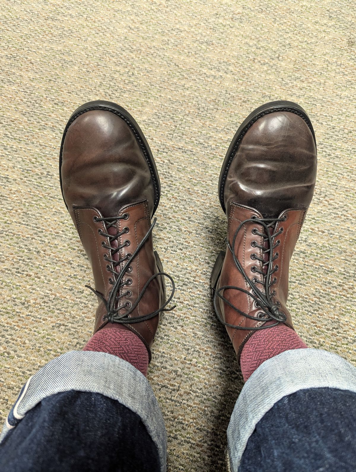 Photo by clefke on August 8, 2024 of the Alden Plain Toe Boot in Horween Color 8 Shell Cordovan.