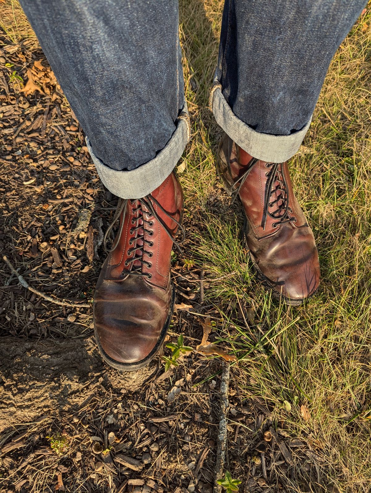 Photo by clefke on August 24, 2024 of the Alden Plain Toe Boot in Horween Color 8 Shell Cordovan.