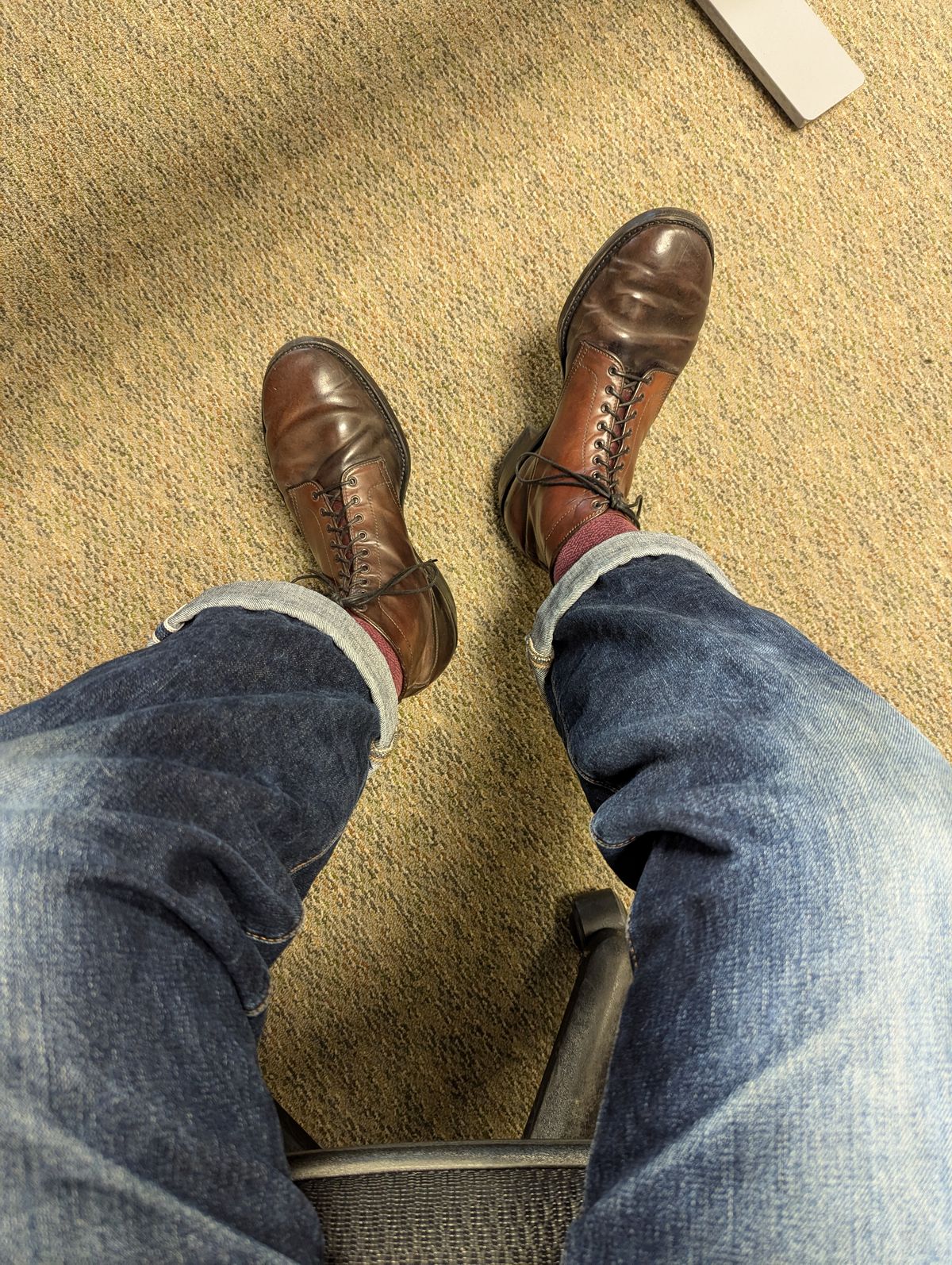 Photo by clefke on September 3, 2024 of the Alden Plain Toe Boot in Horween Color 8 Shell Cordovan.