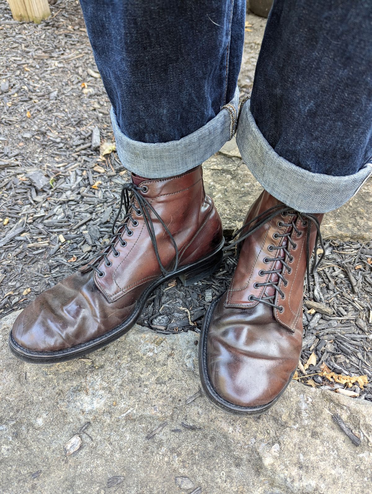 Photo by clefke on September 15, 2024 of the Alden Plain Toe Boot in Horween Color 8 Shell Cordovan.