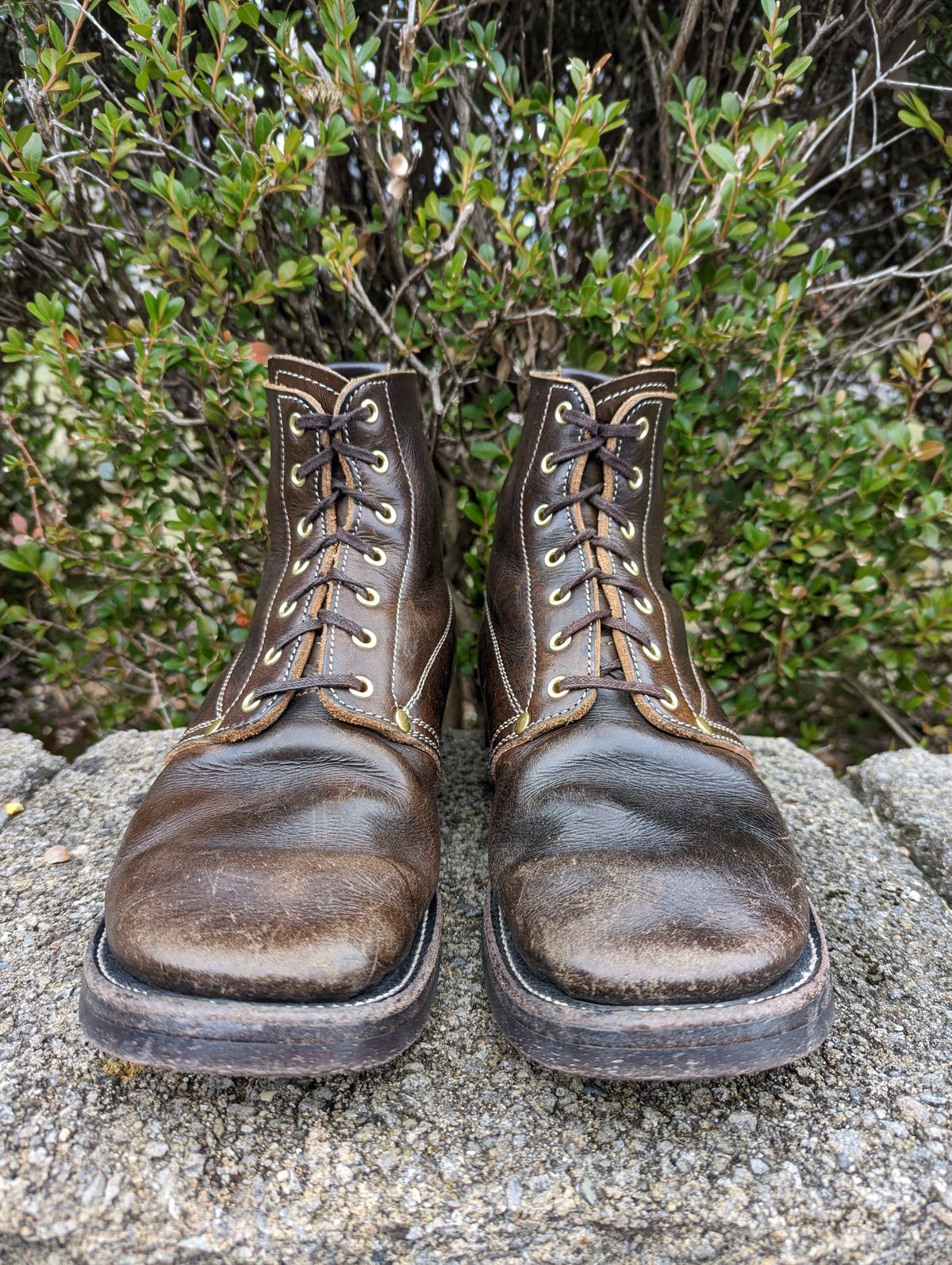 Photo by clefke on December 2, 2022 of the Unsung U 22-1 Slog Boot in Wickett & Craig Olive H Latigo.