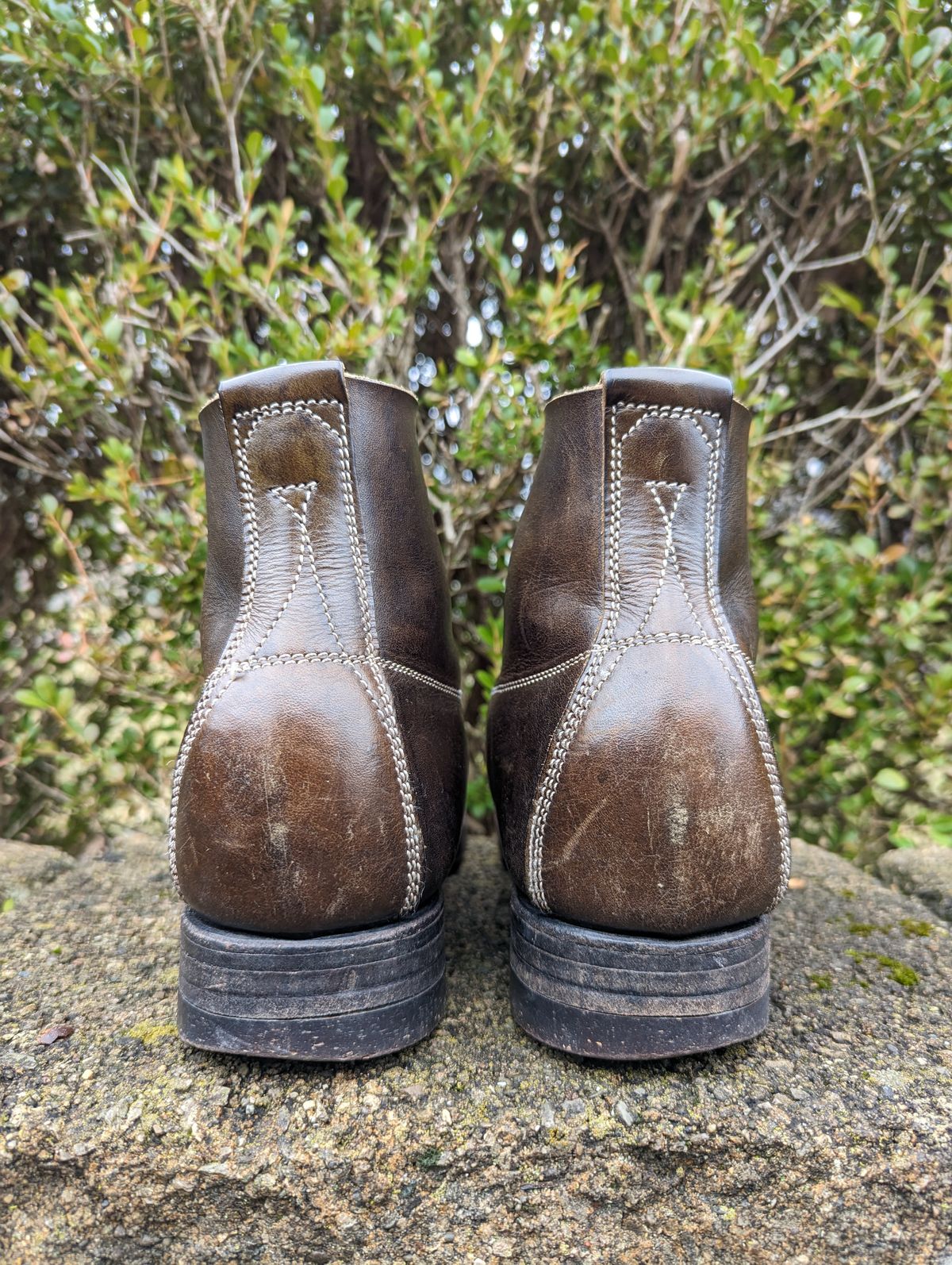 Photo by clefke on January 1, 2023 of the Unsung U 22-1 Slog Boot in Wickett & Craig Olive H Latigo.