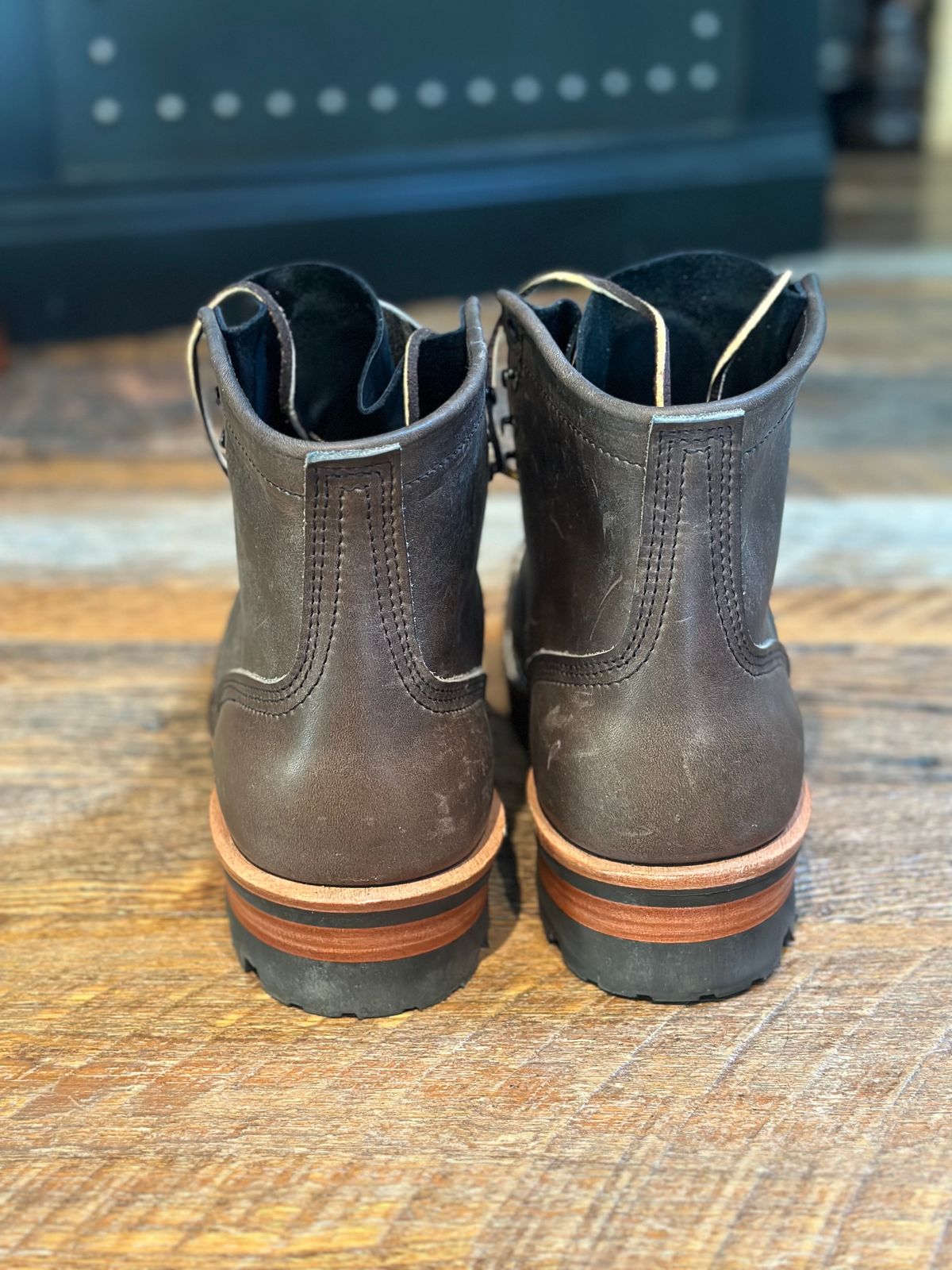 Photo by GDub on October 1, 2023 of the Nicks MTO in Horween Charcoal Cypress.