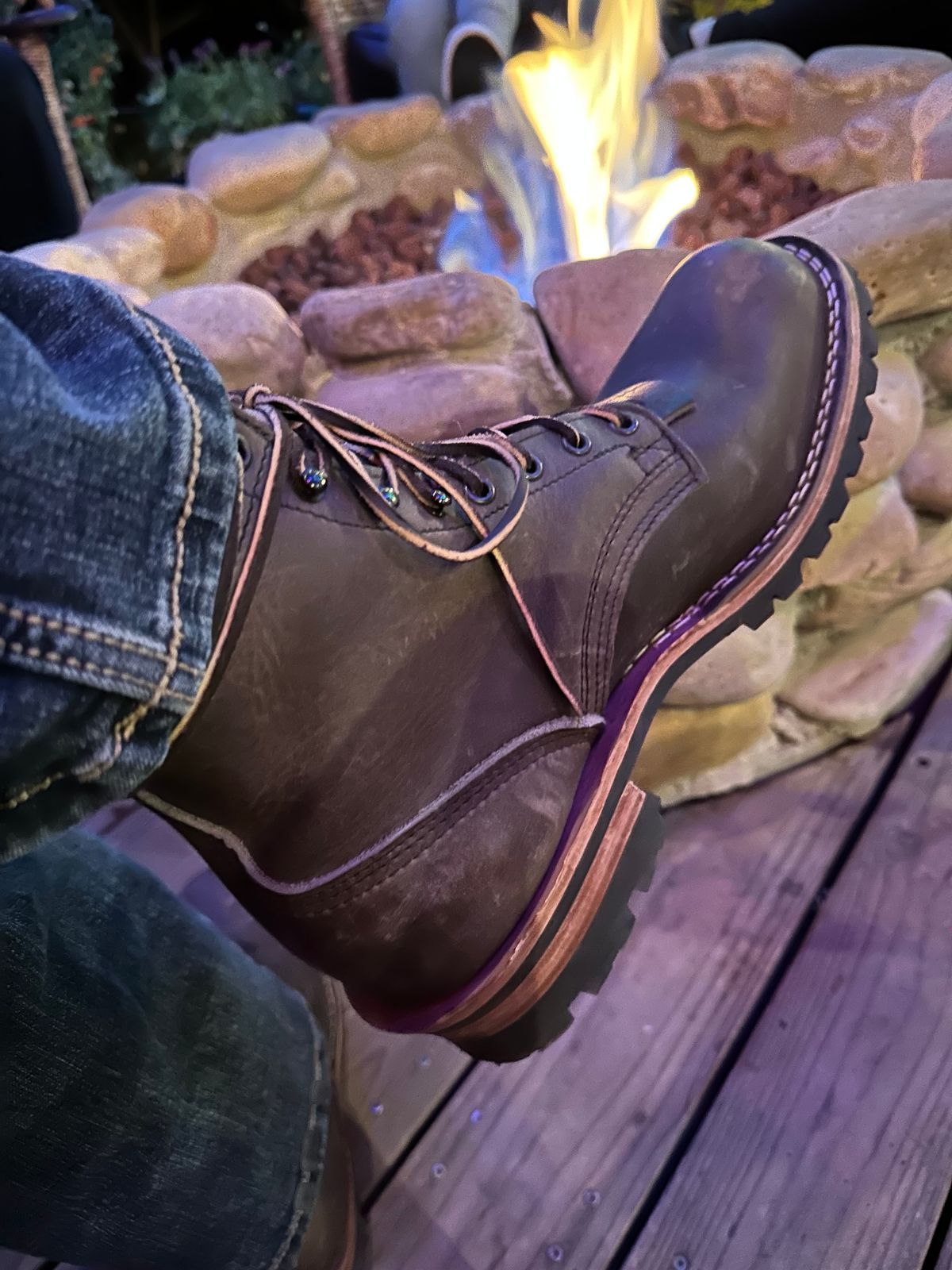 Photo by GDub on October 8, 2023 of the Nicks MTO in Horween Charcoal Cypress.