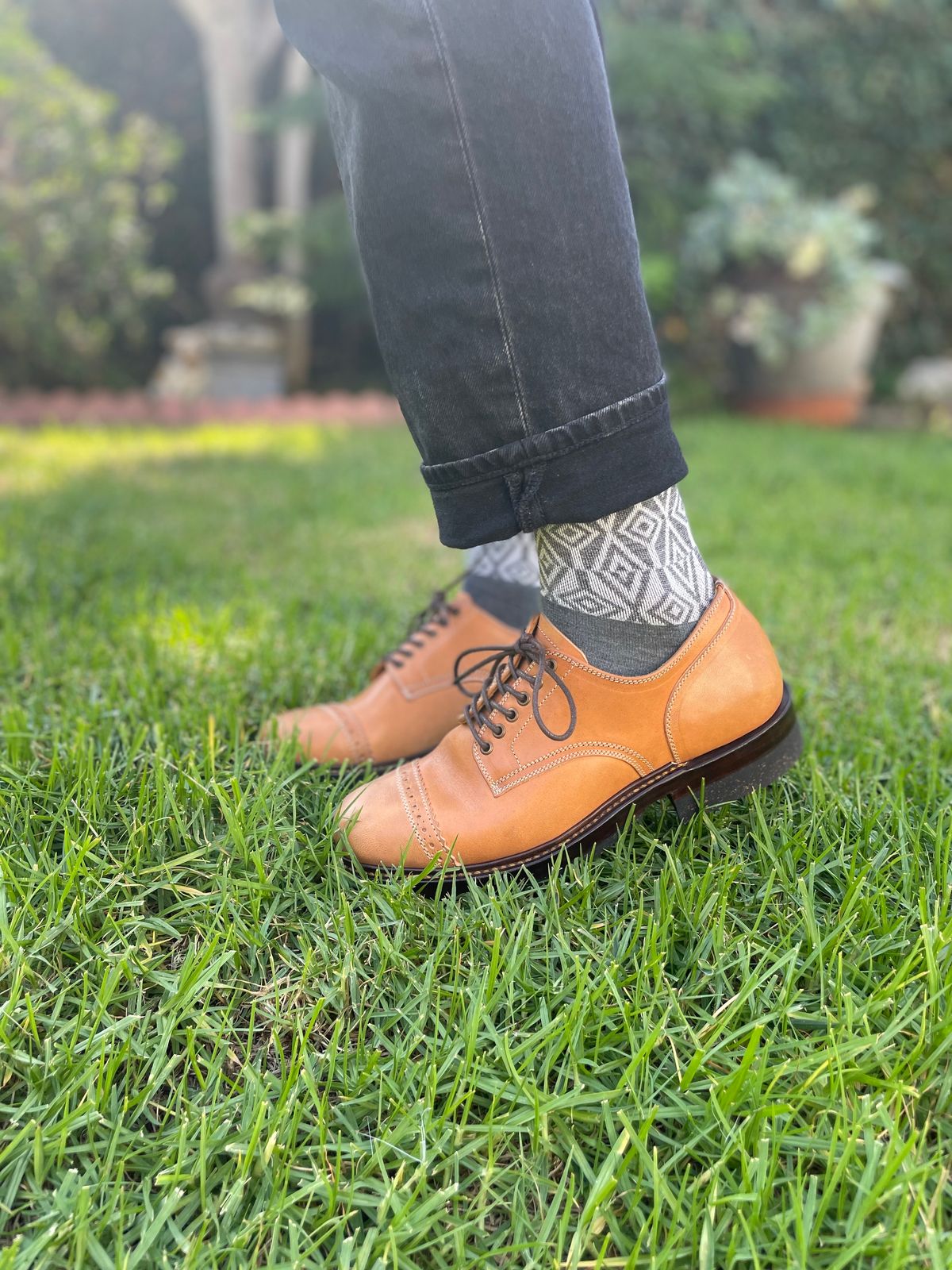 Photo by bootsonmars on October 5, 2022 of the Sagara Officer Shoes in Maryam Natural Horsebutt.