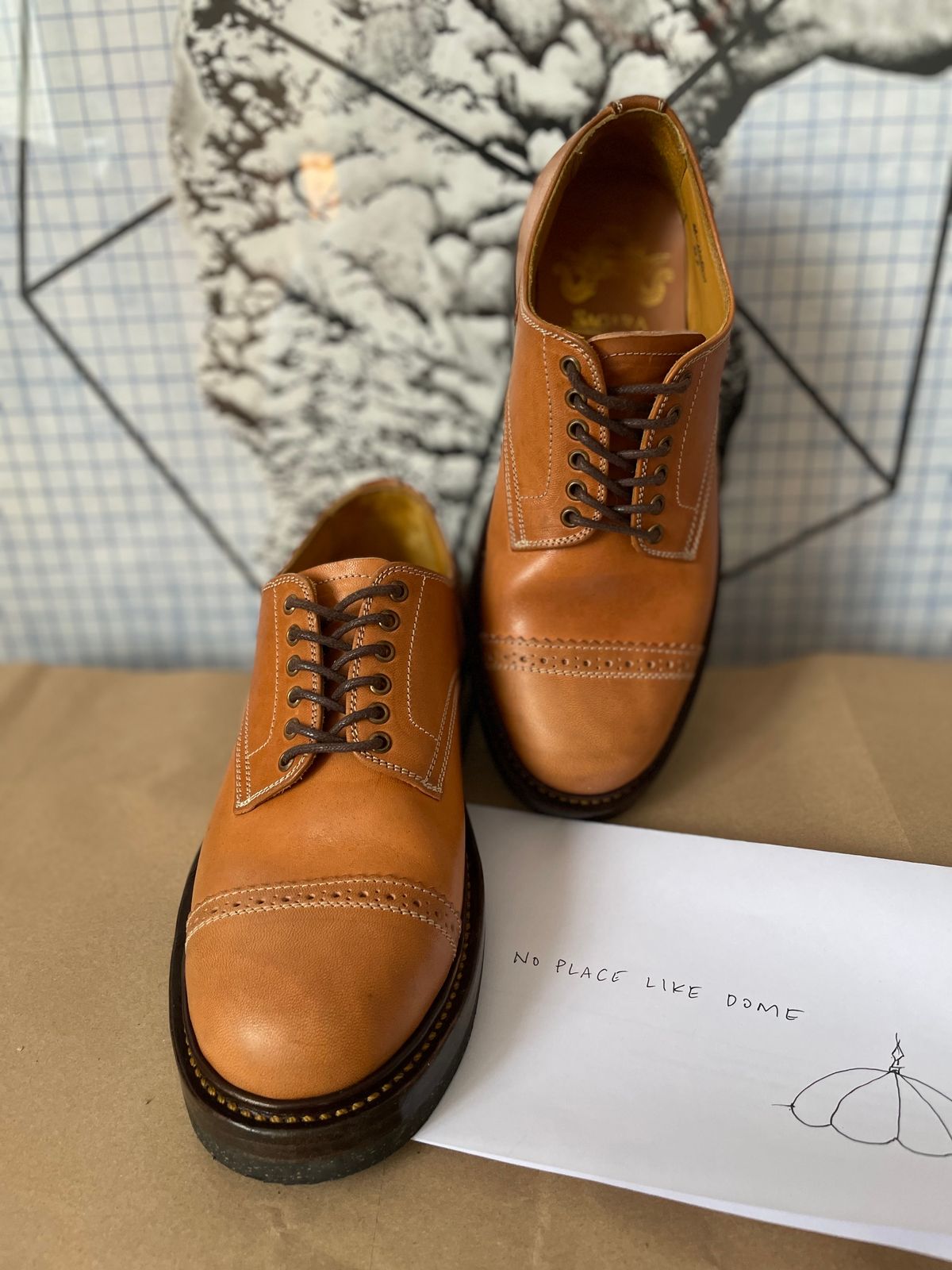 Photo by bootsonmars on November 5, 2022 of the Sagara Officer Shoes in Maryam Natural Horsebutt.