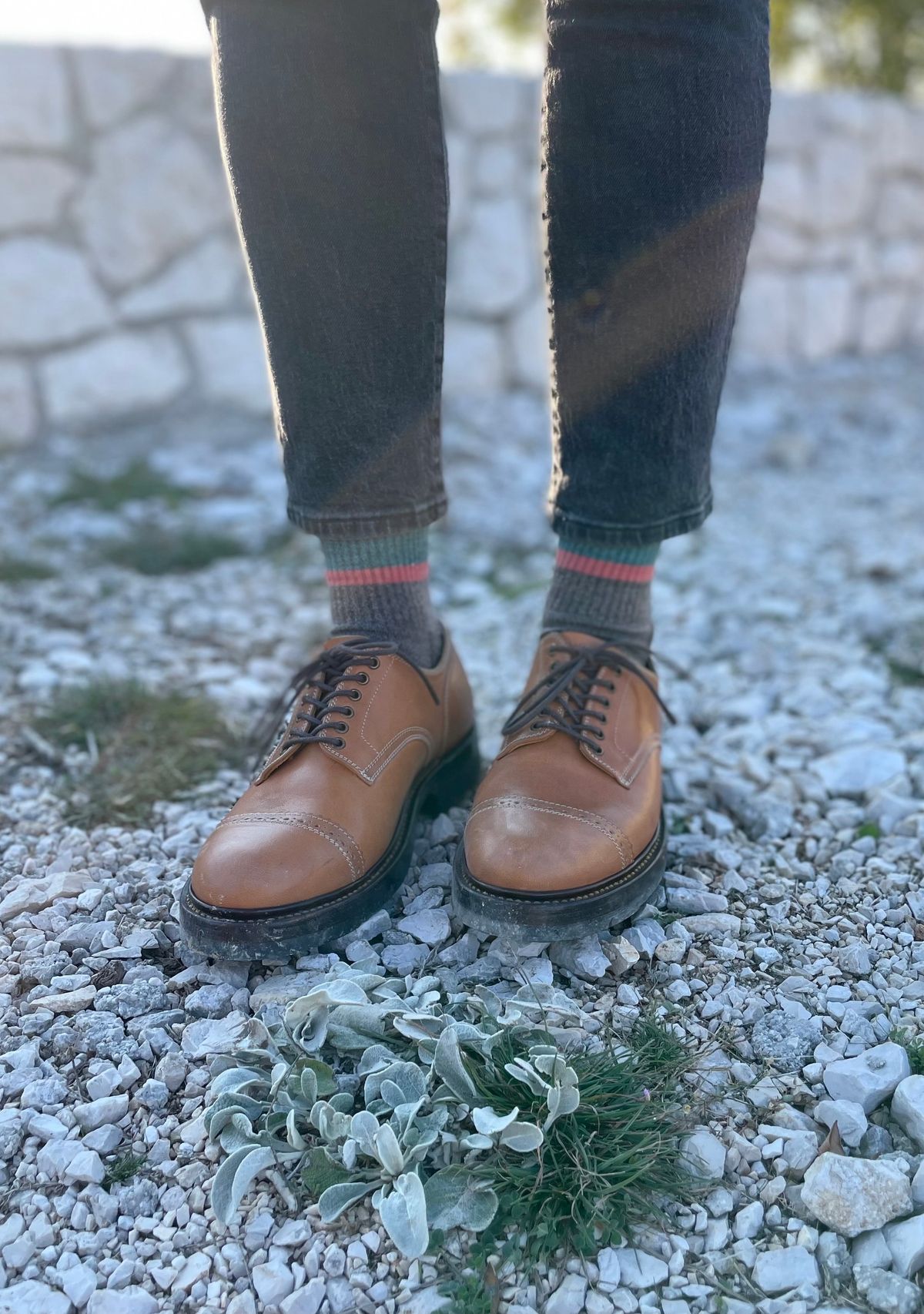 Photo by bootsonmars on December 4, 2022 of the Sagara Officer Shoes in Maryam Natural Horsebutt.
