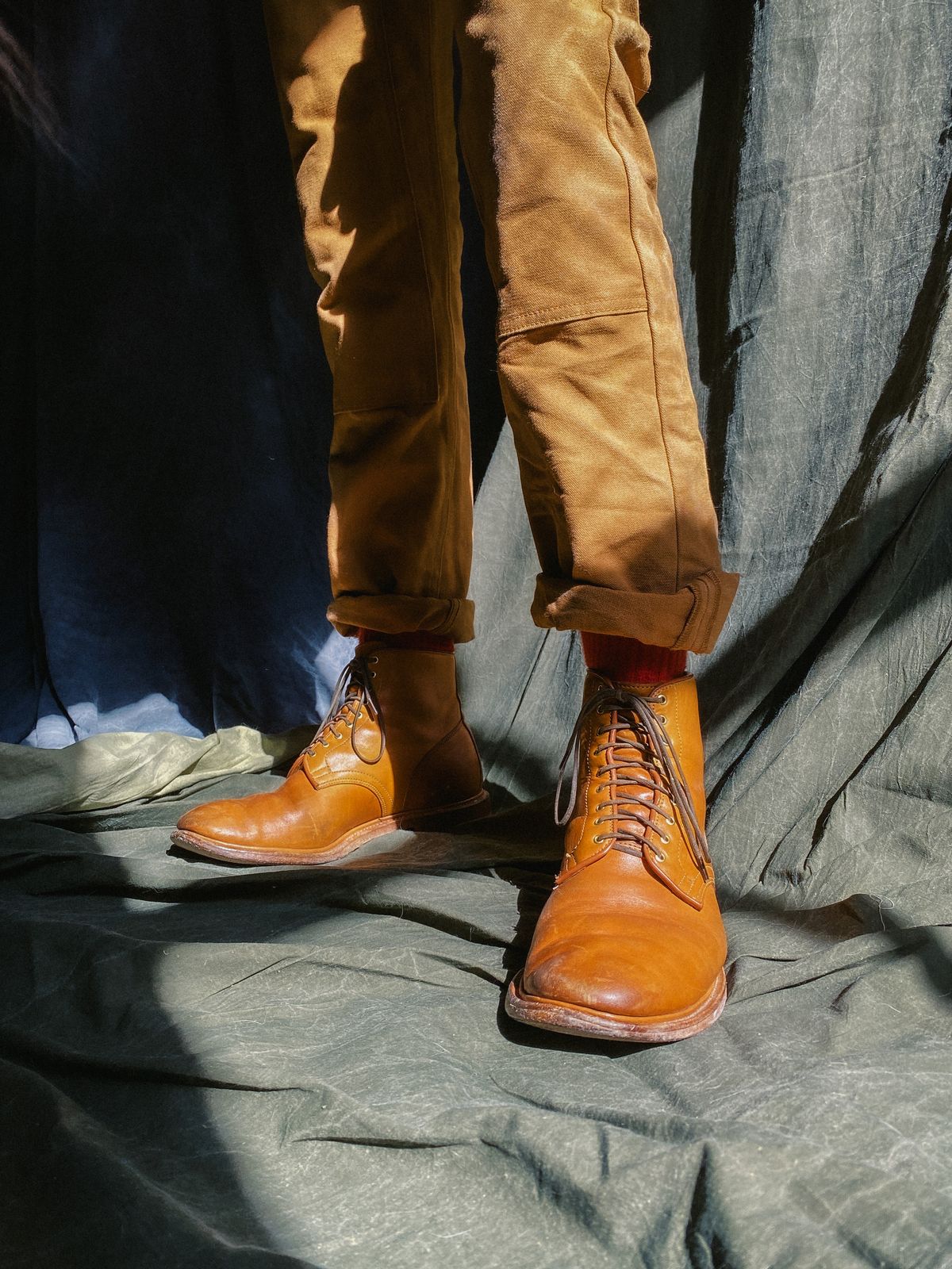 Photo by sixtyreid on February 5, 2023 of the Viberg Officer Boot in Shinki Camel Latigo Horsehide.