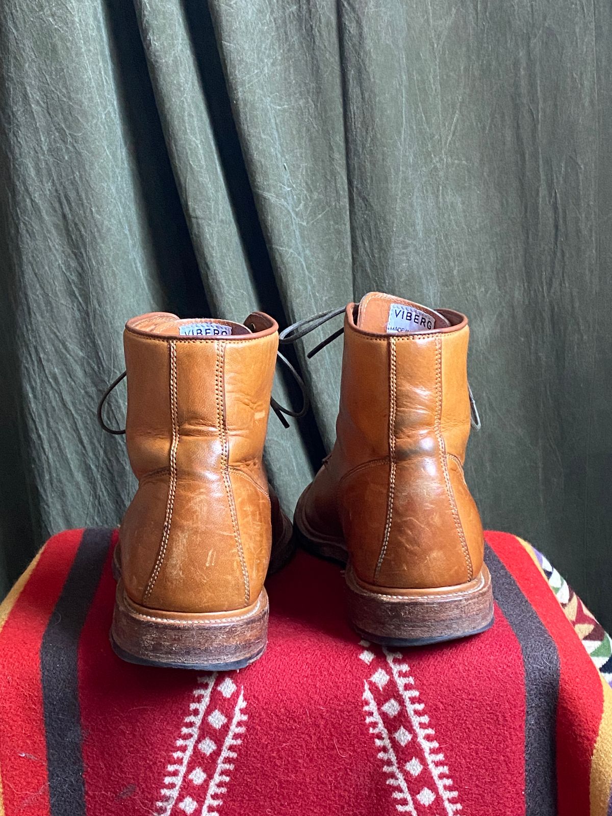 Photo by sixtyreid on March 5, 2023 of the Viberg Officer Boot in Shinki Camel Latigo Horsehide.