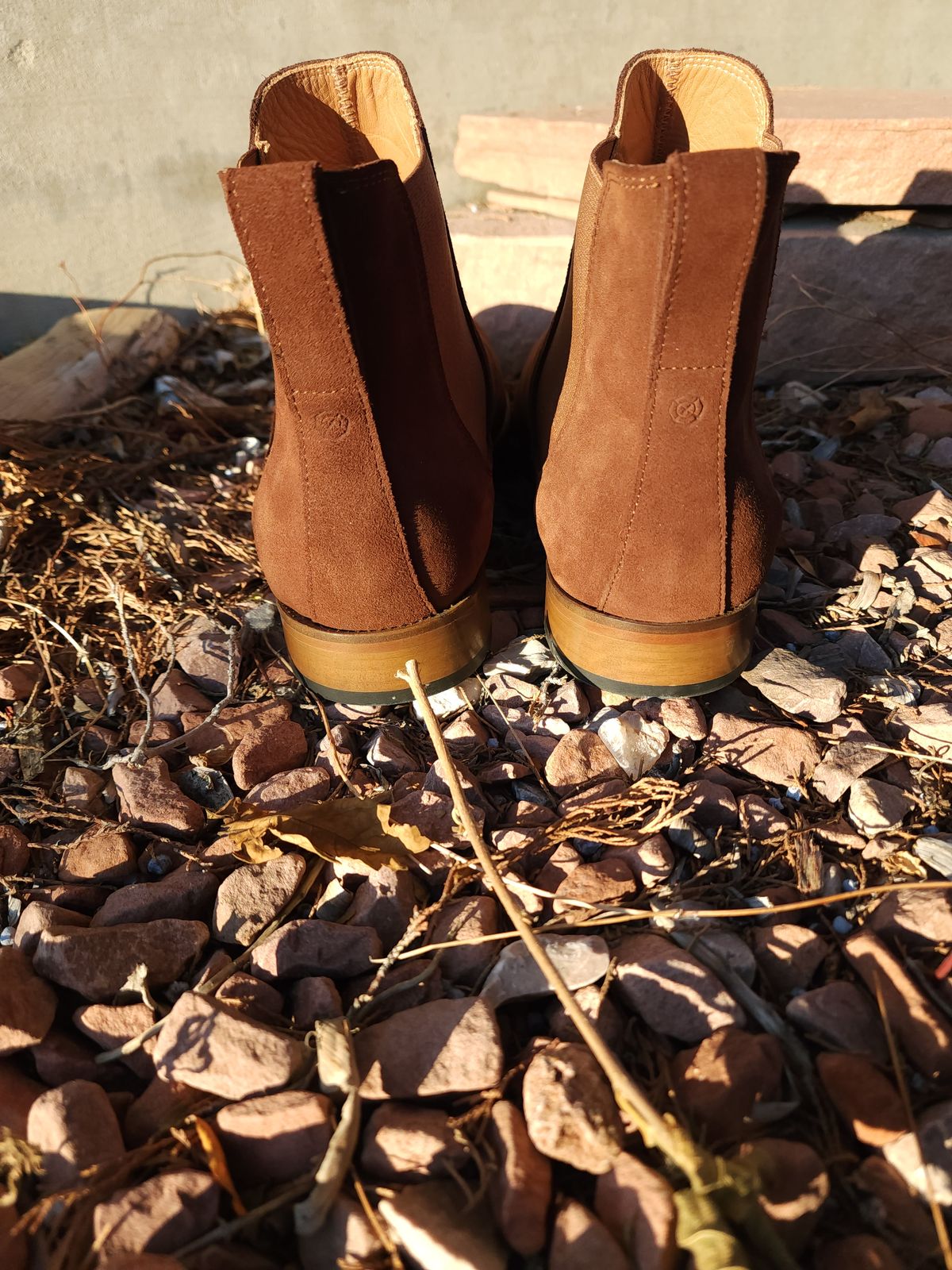 Photo by PrimordialOohs on October 6, 2022 of the Bomberos Unlisted Model in Snuff Waterproof German Suede.