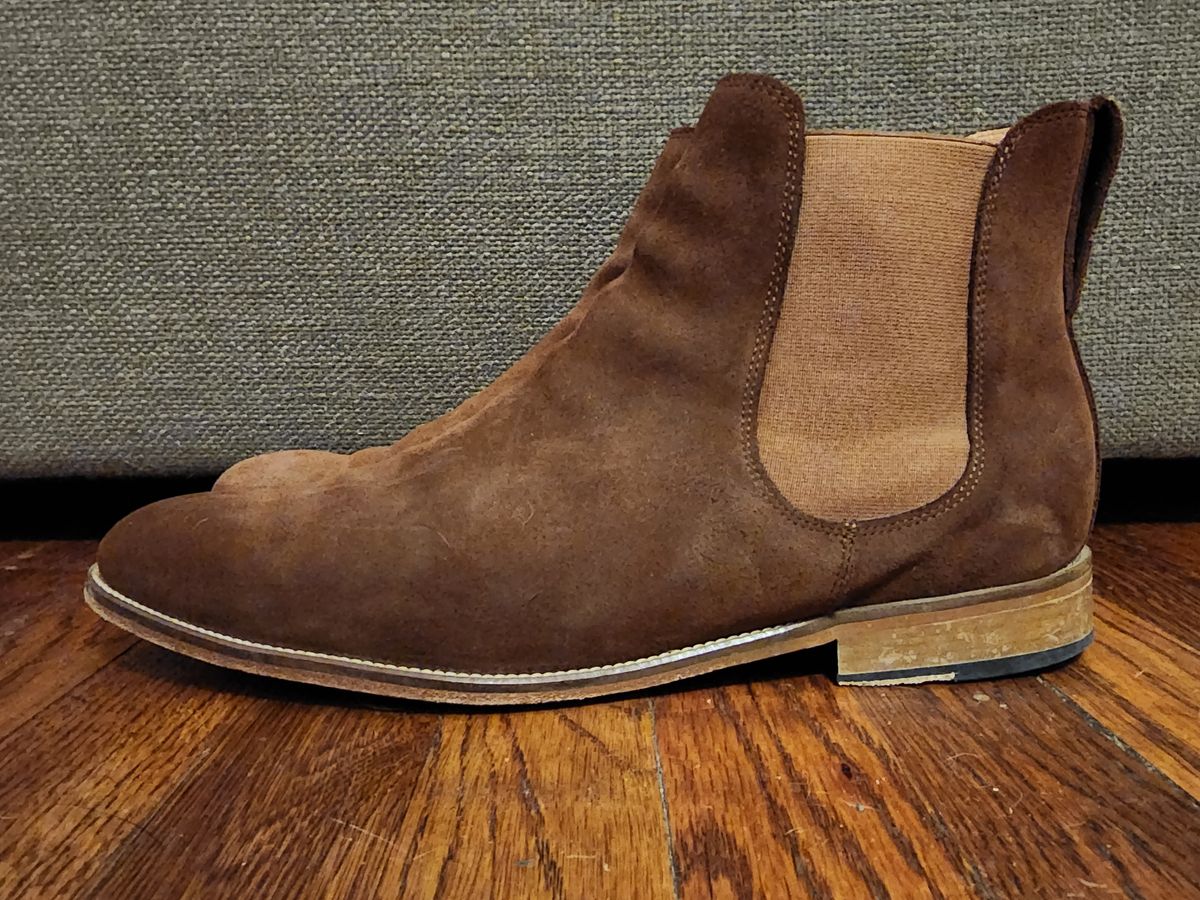 Photo by PrimordialOohs on November 2, 2022 of the Bomberos Unlisted Model in Snuff Waterproof German Suede.